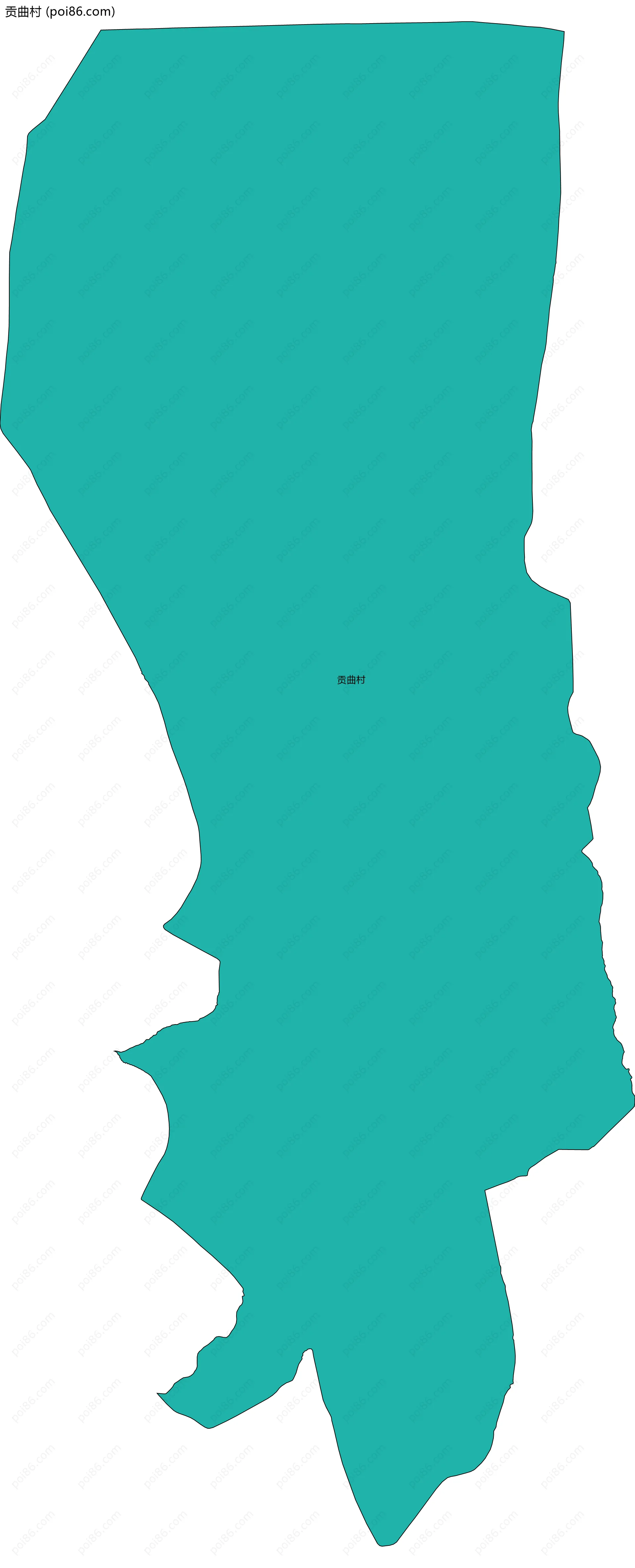 贡曲村边界地图