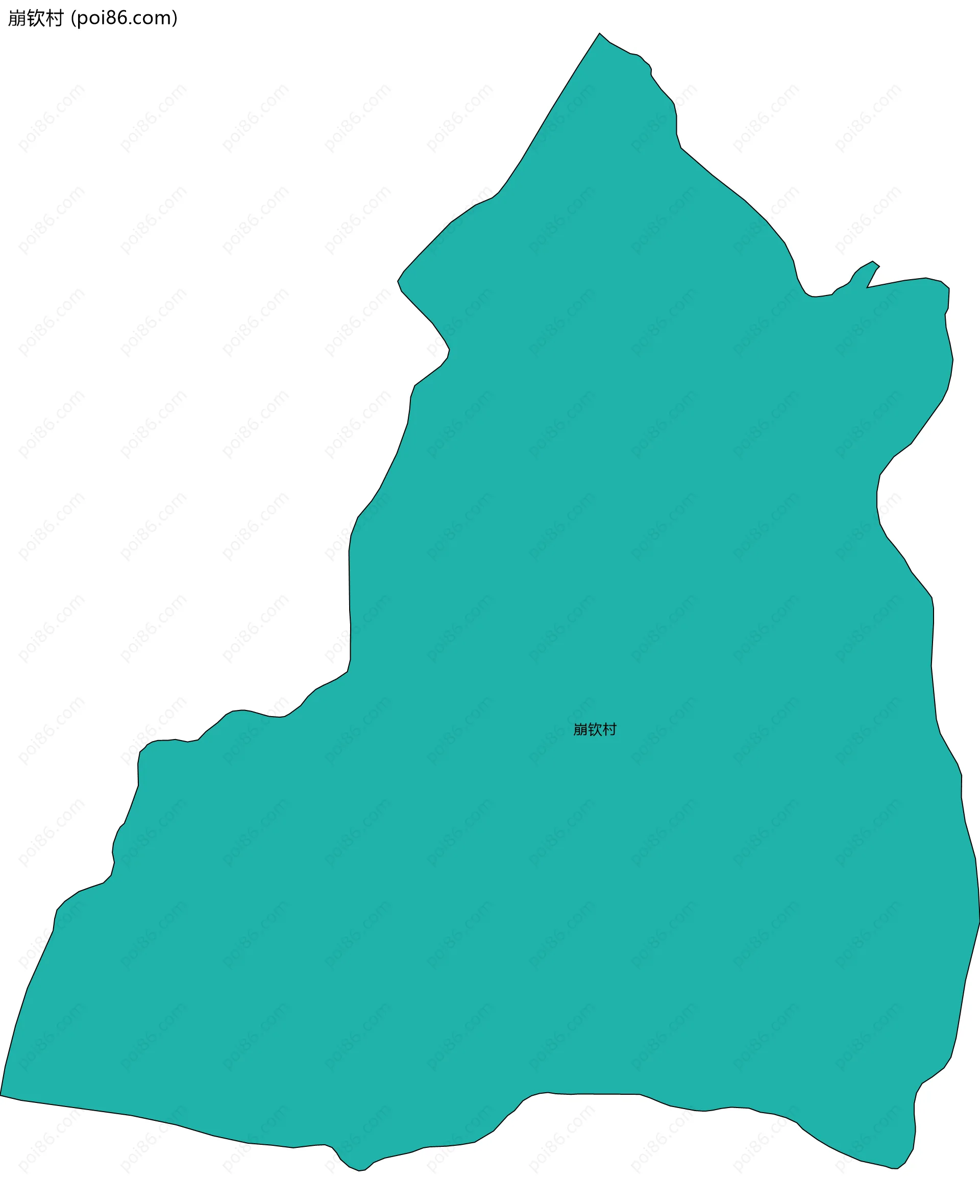 崩钦村边界地图