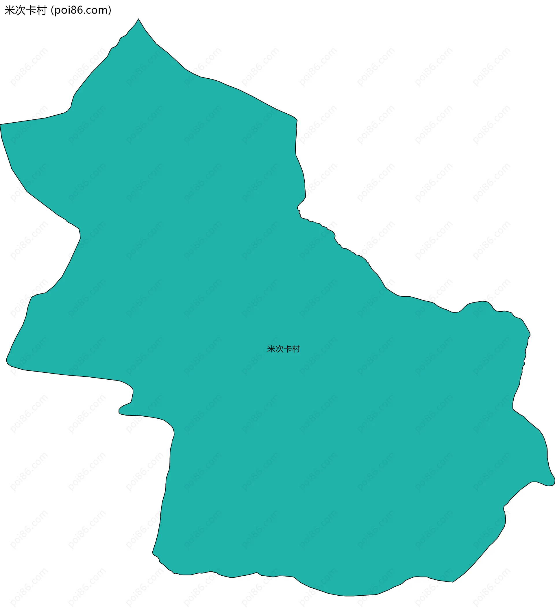 米次卡村边界地图