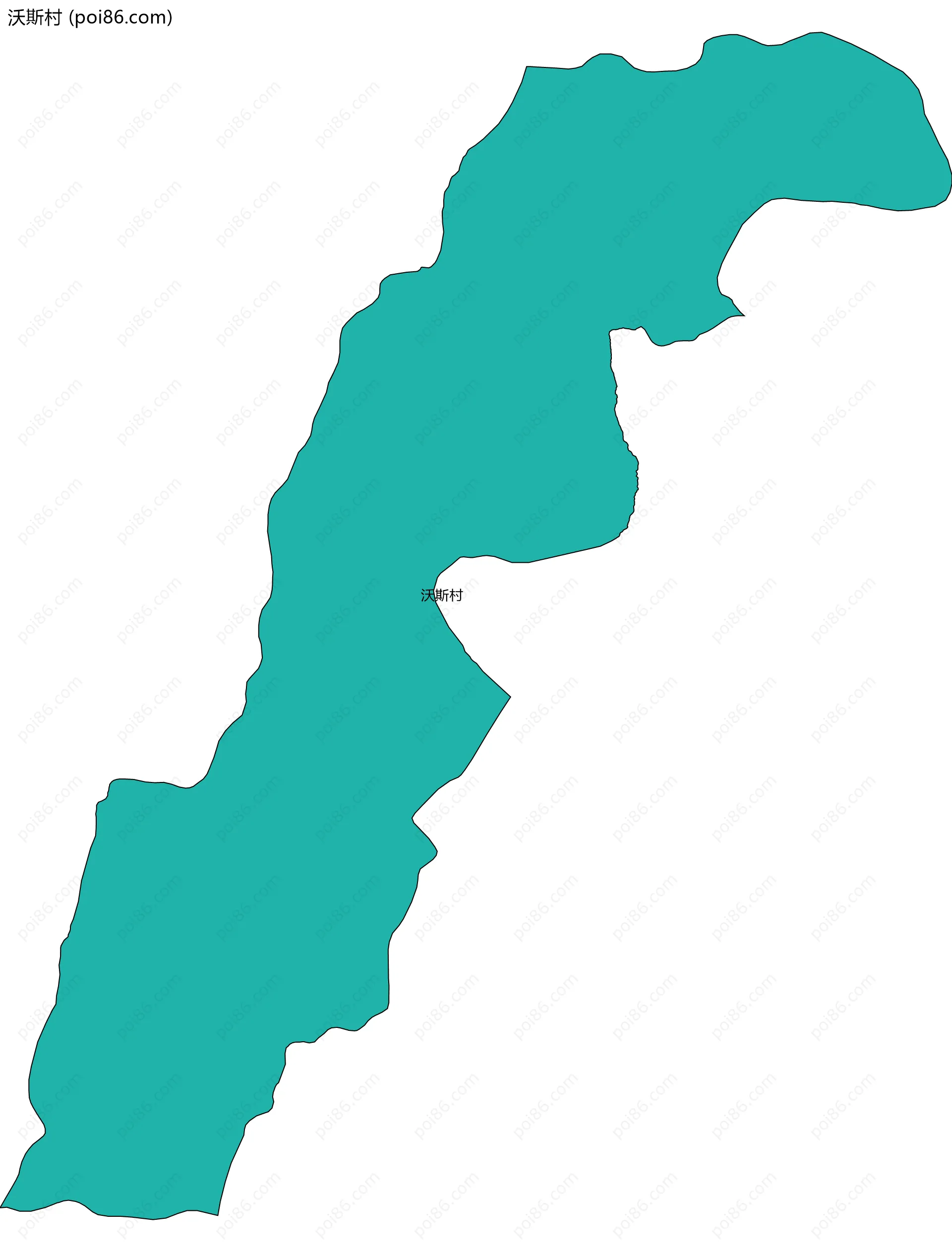 沃斯村边界地图