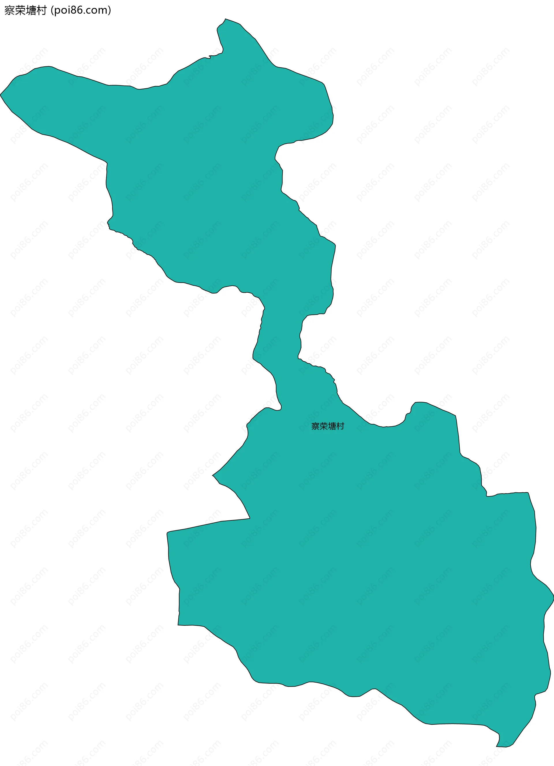 察荣塘村边界地图