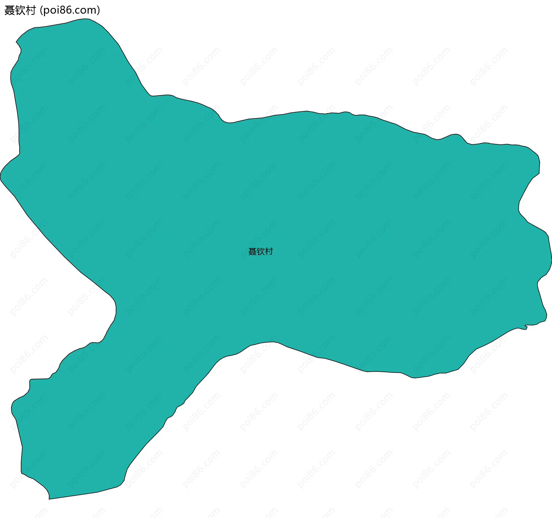 聂钦村边界地图