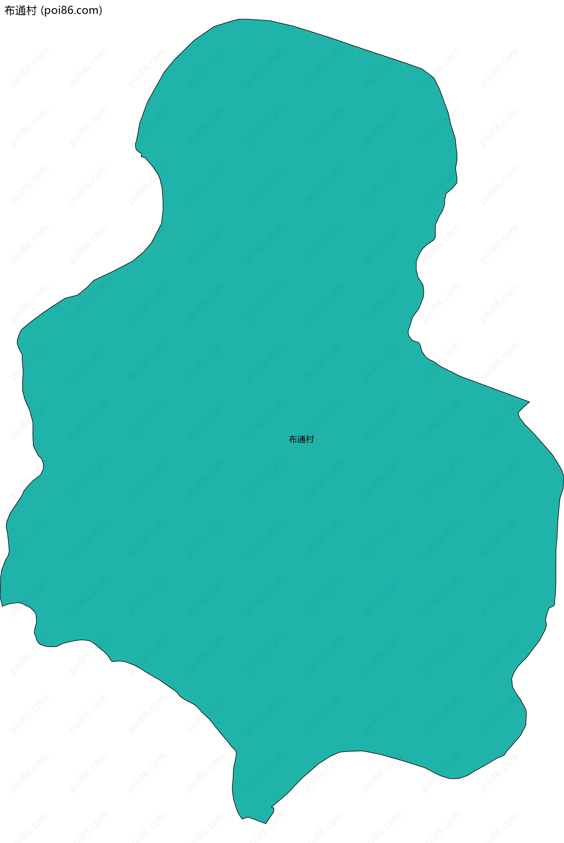 布通村边界地图