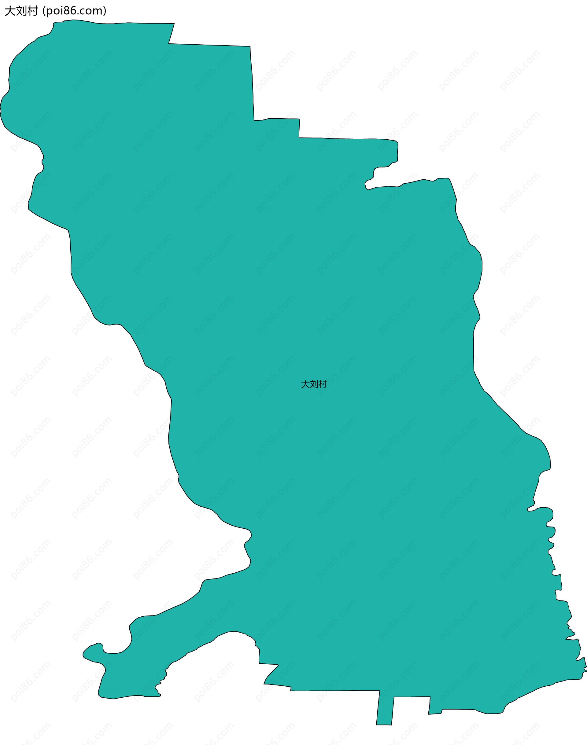 大刘村边界地图