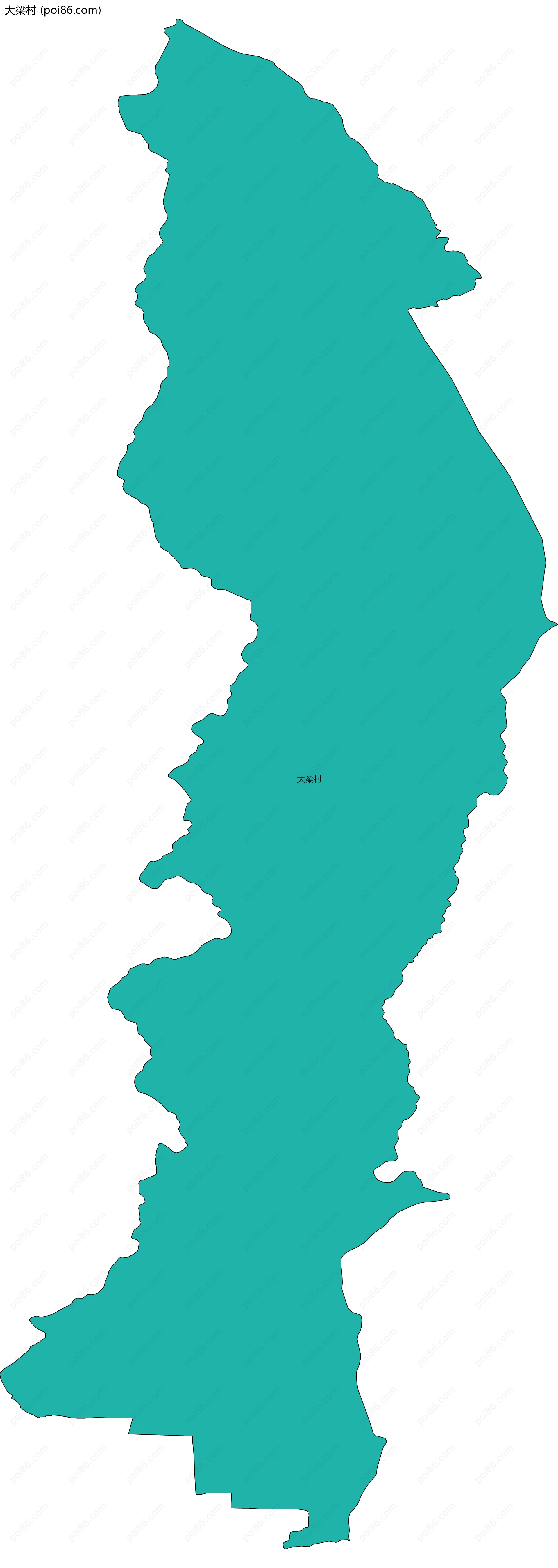 大梁村边界地图