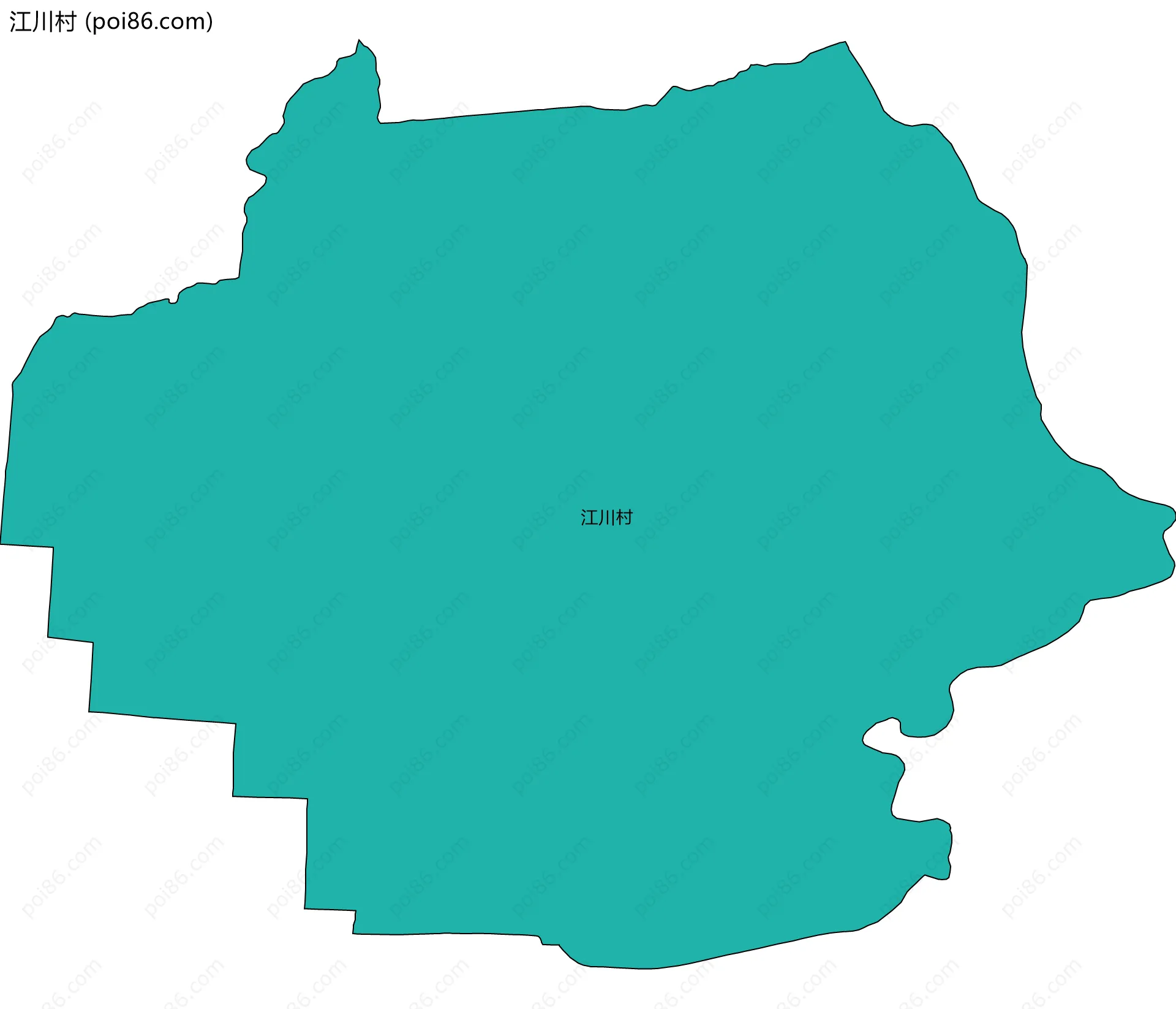 江川村边界地图