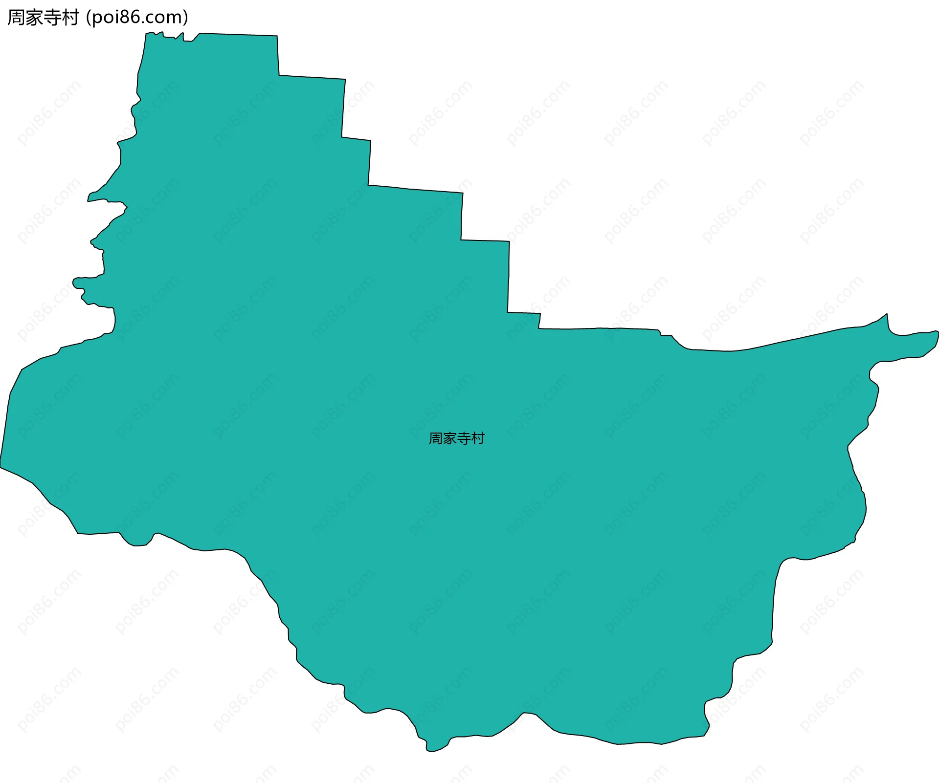 周家寺村边界地图