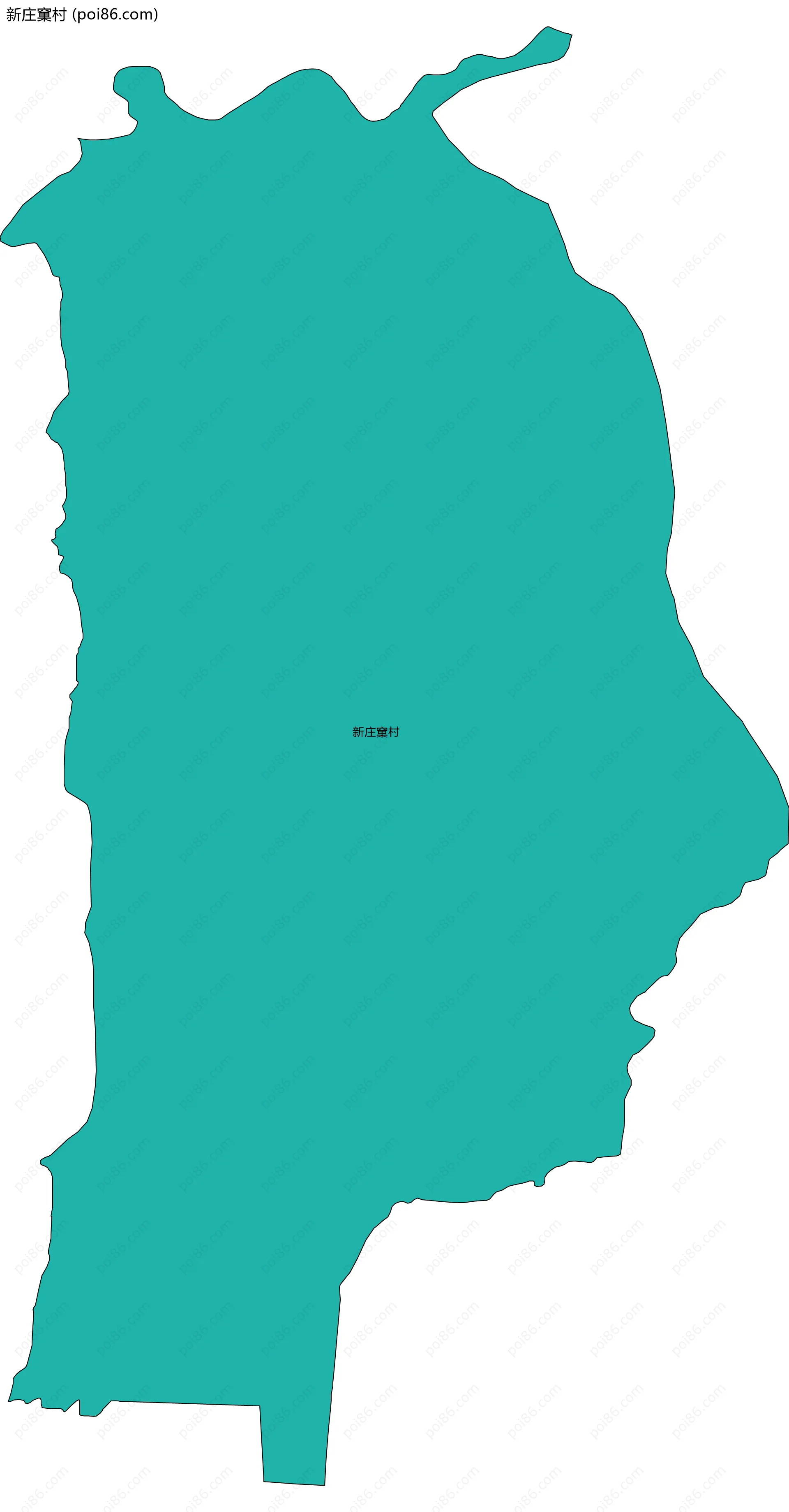 新庄窠村边界地图