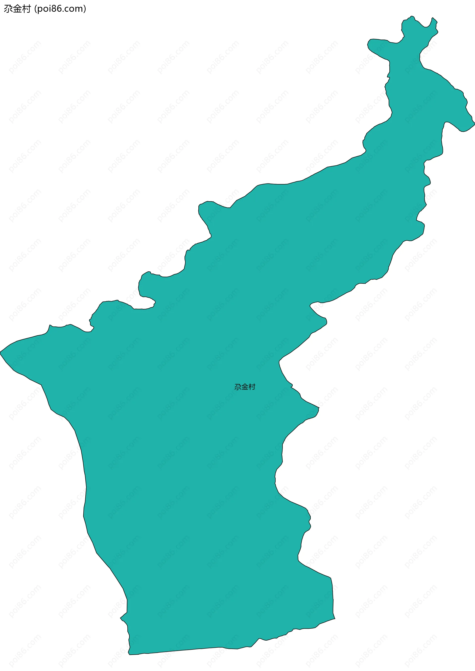 尕金村边界地图