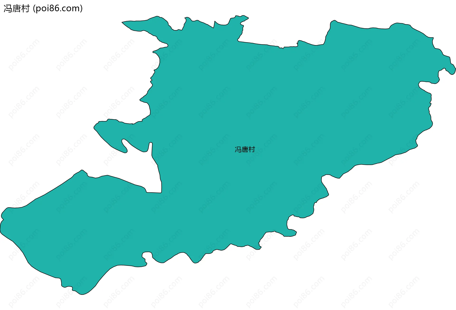 冯唐村边界地图