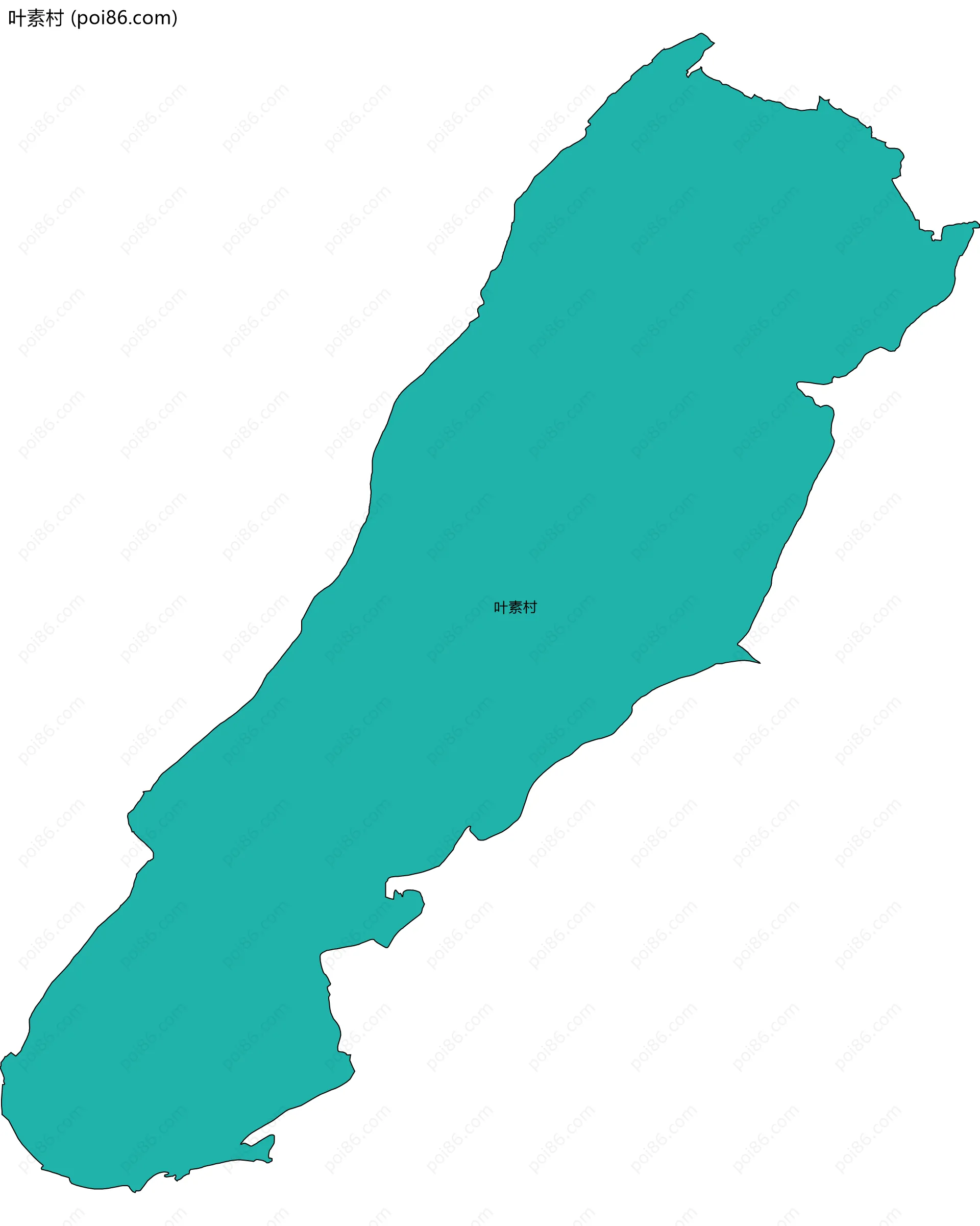 叶素村边界地图