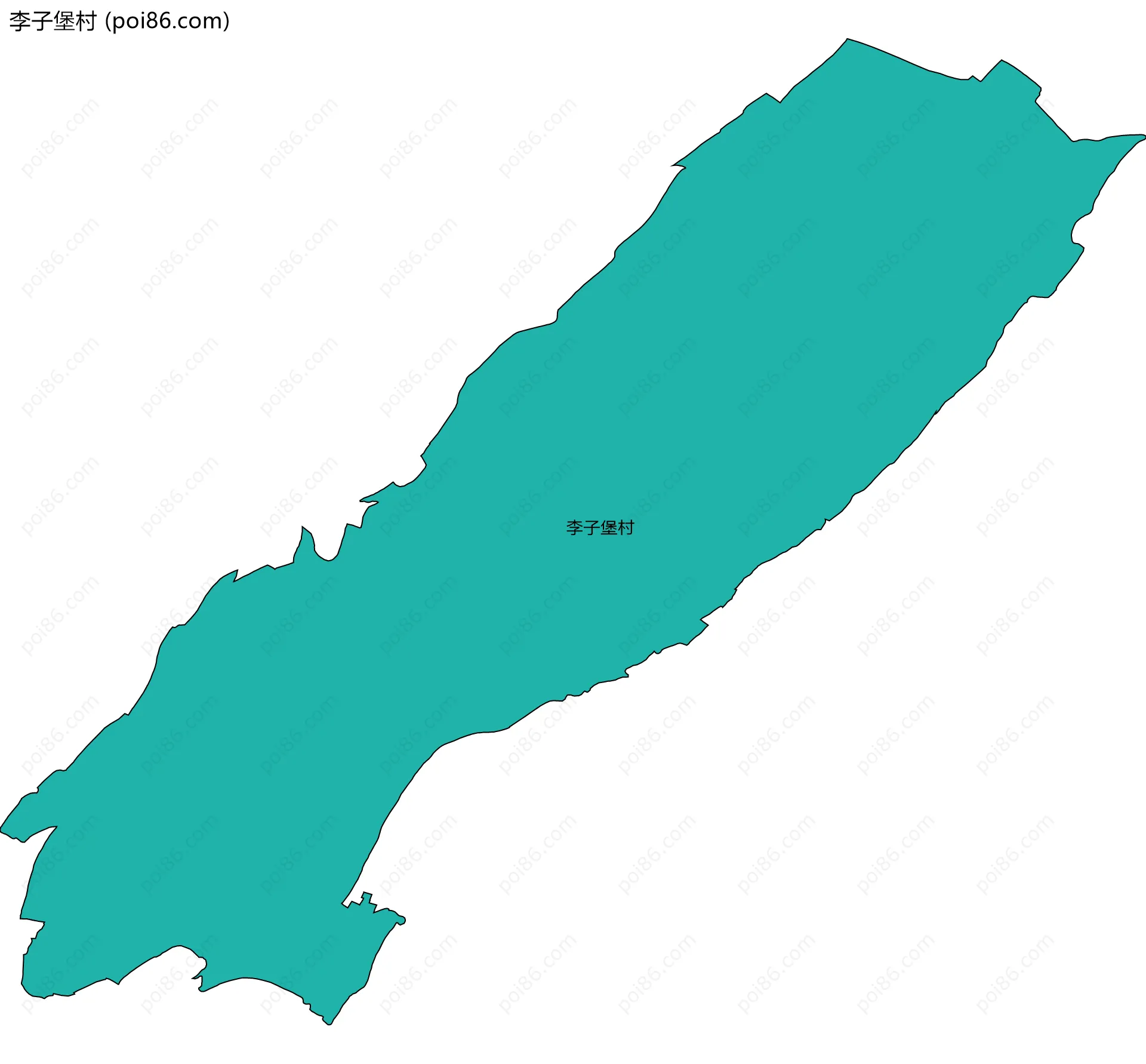 李子堡村边界地图