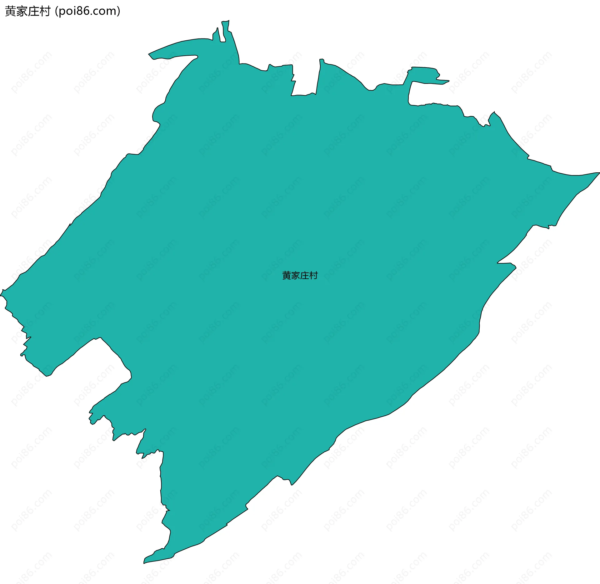 黄家庄村边界地图