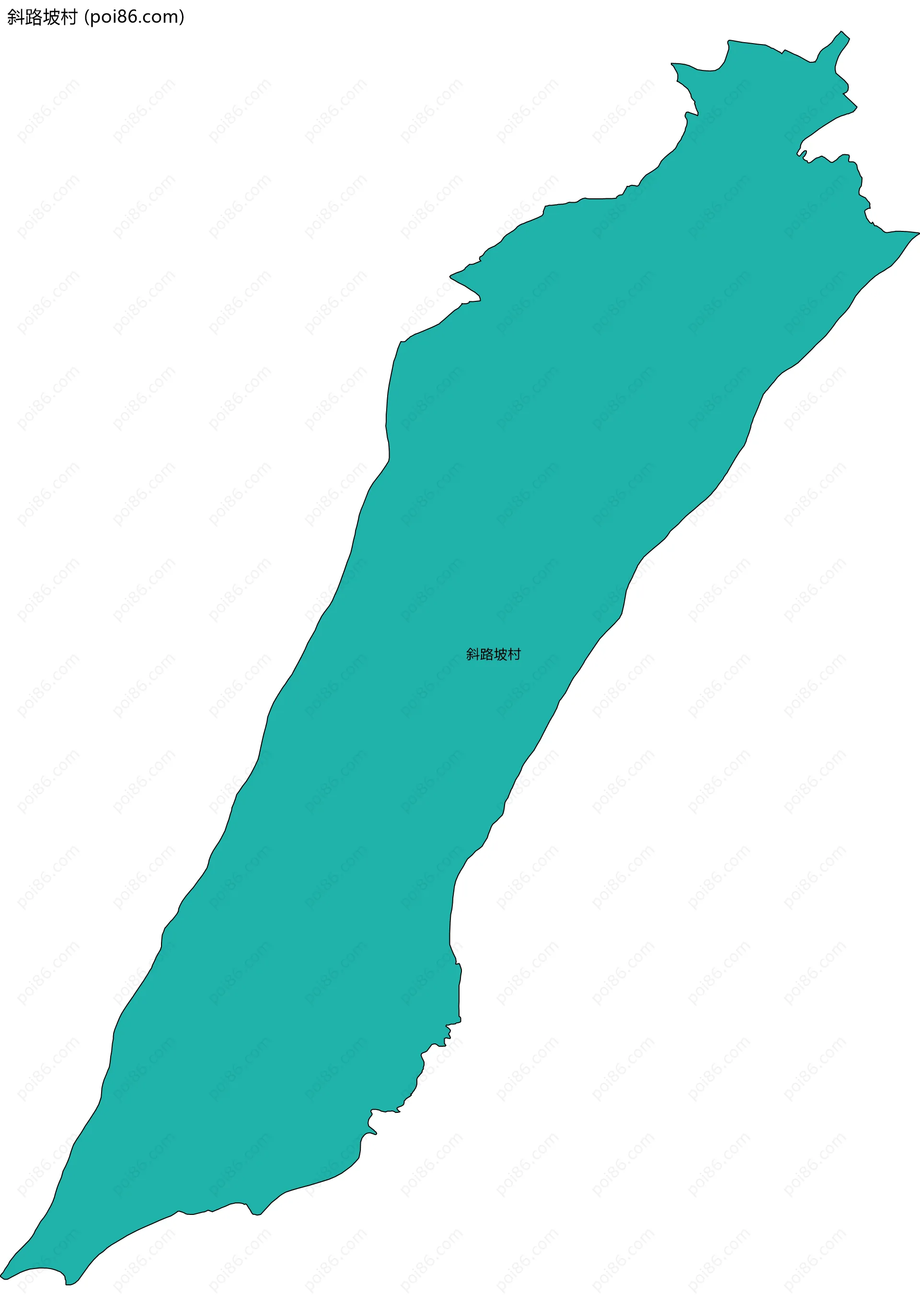 斜路坡村边界地图