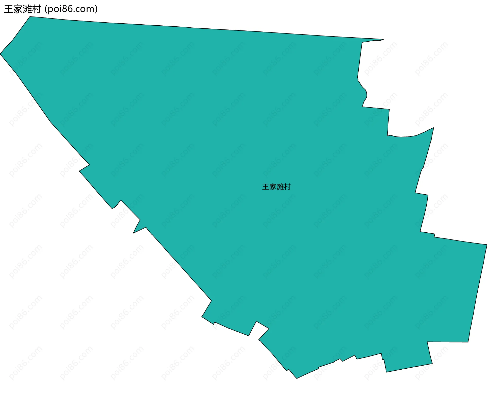 王家滩村边界地图