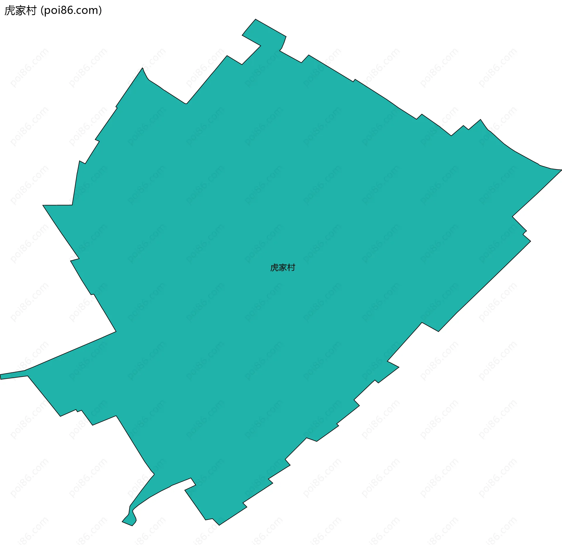 虎家村边界地图