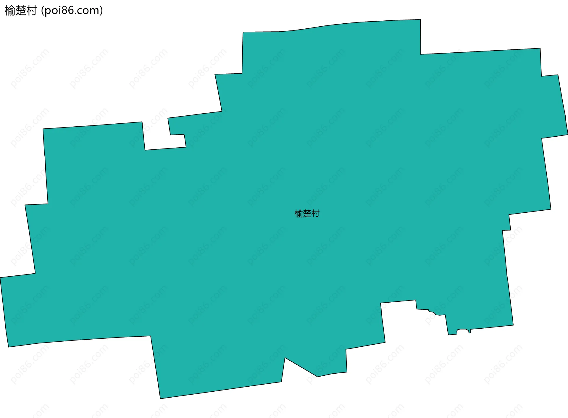 榆楚村边界地图