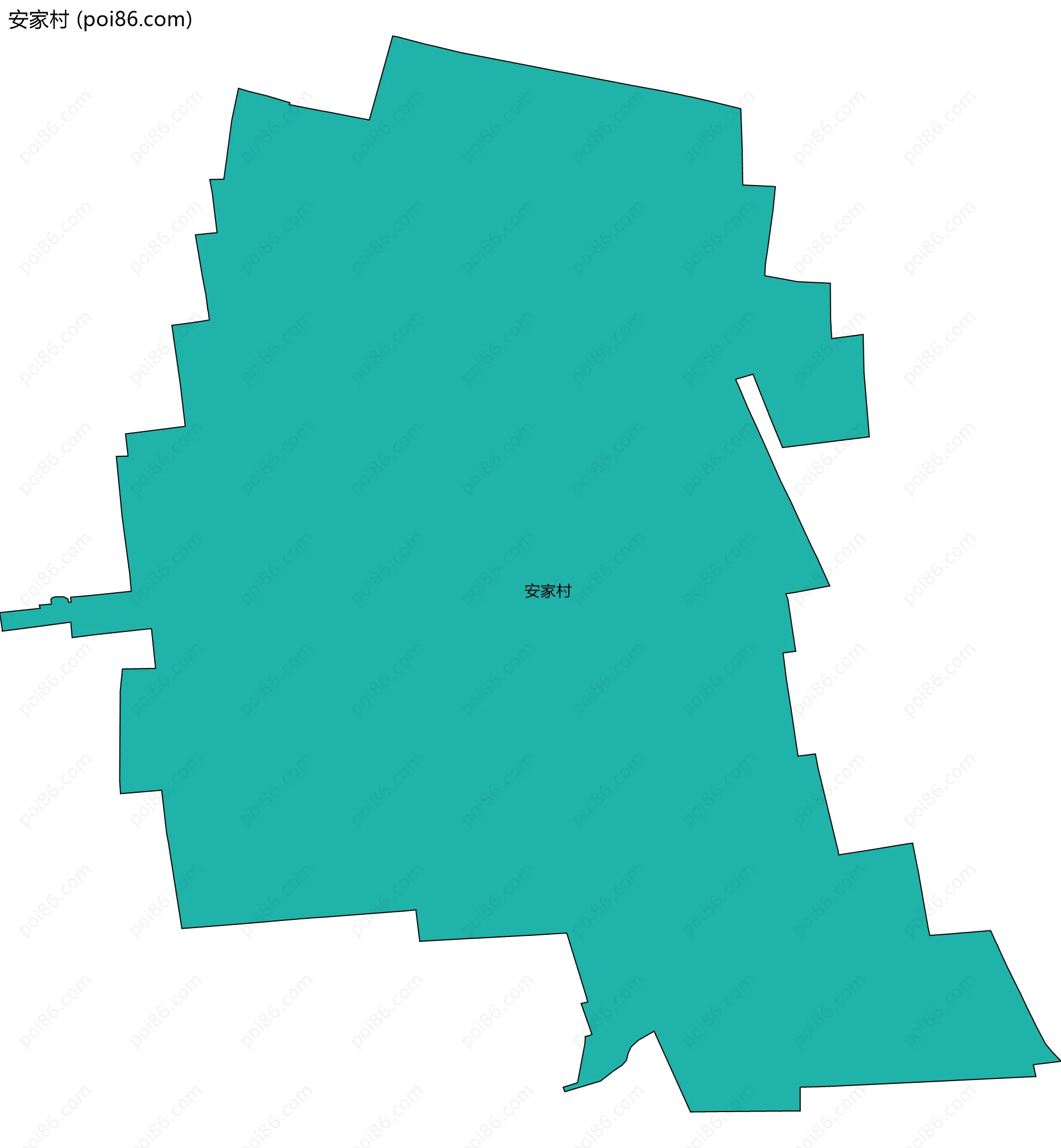 安家村边界地图