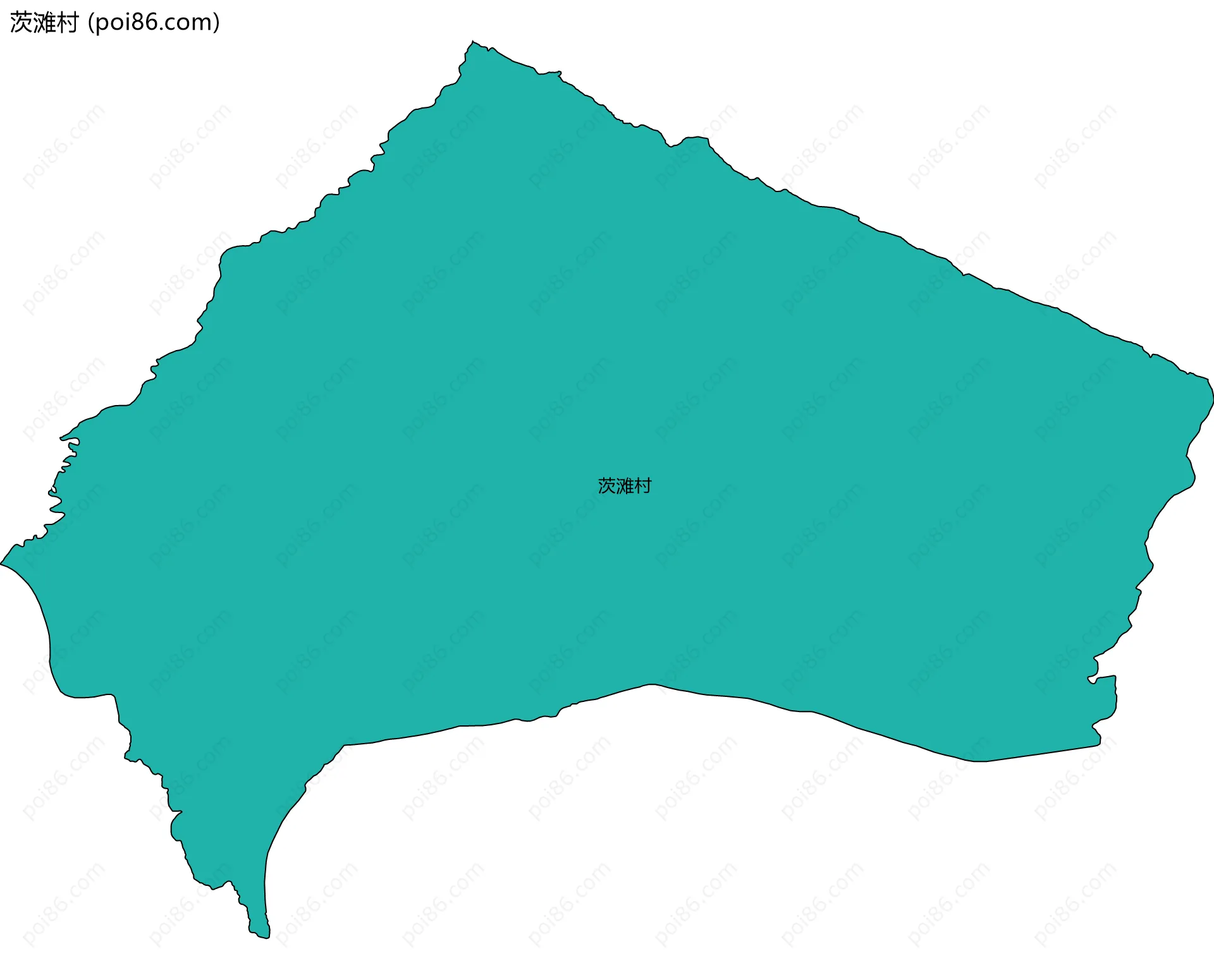 茨滩村边界地图