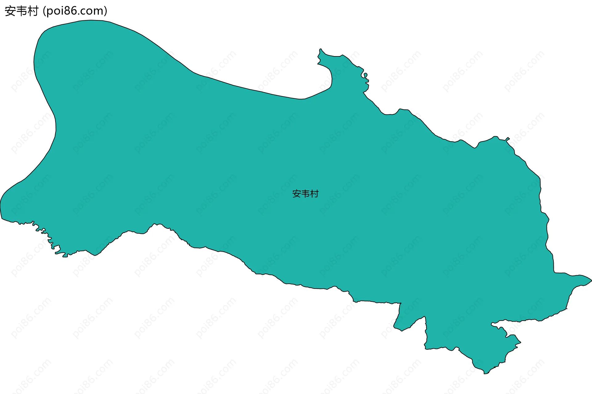 安韦村边界地图