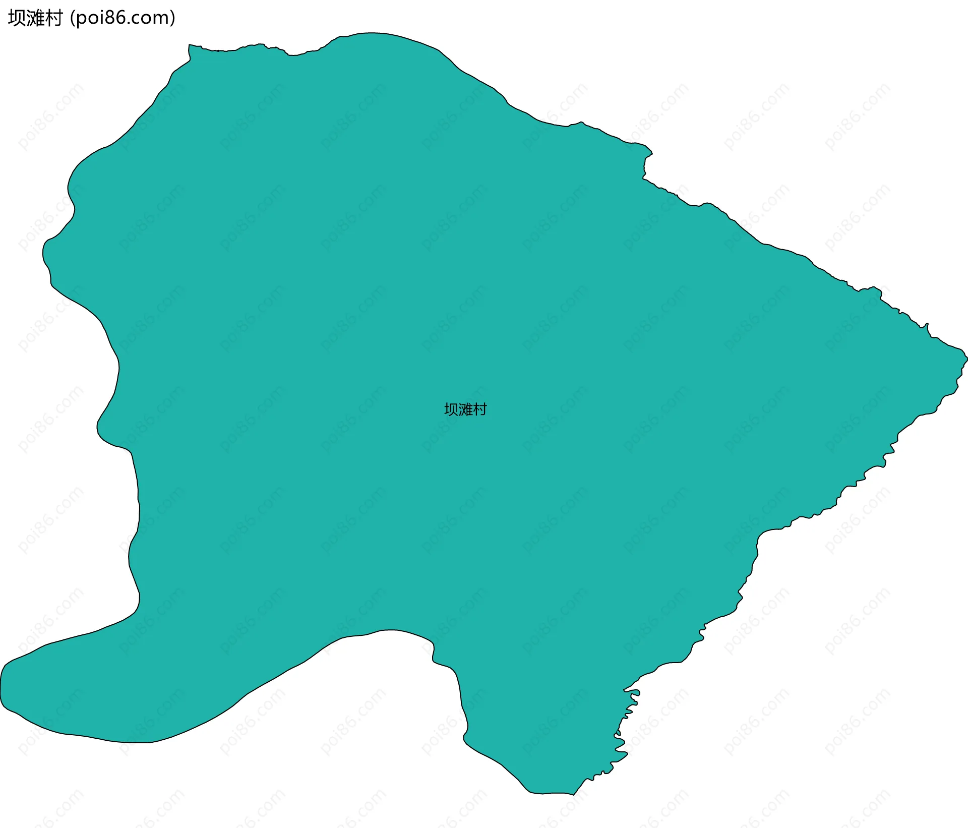 坝滩村边界地图