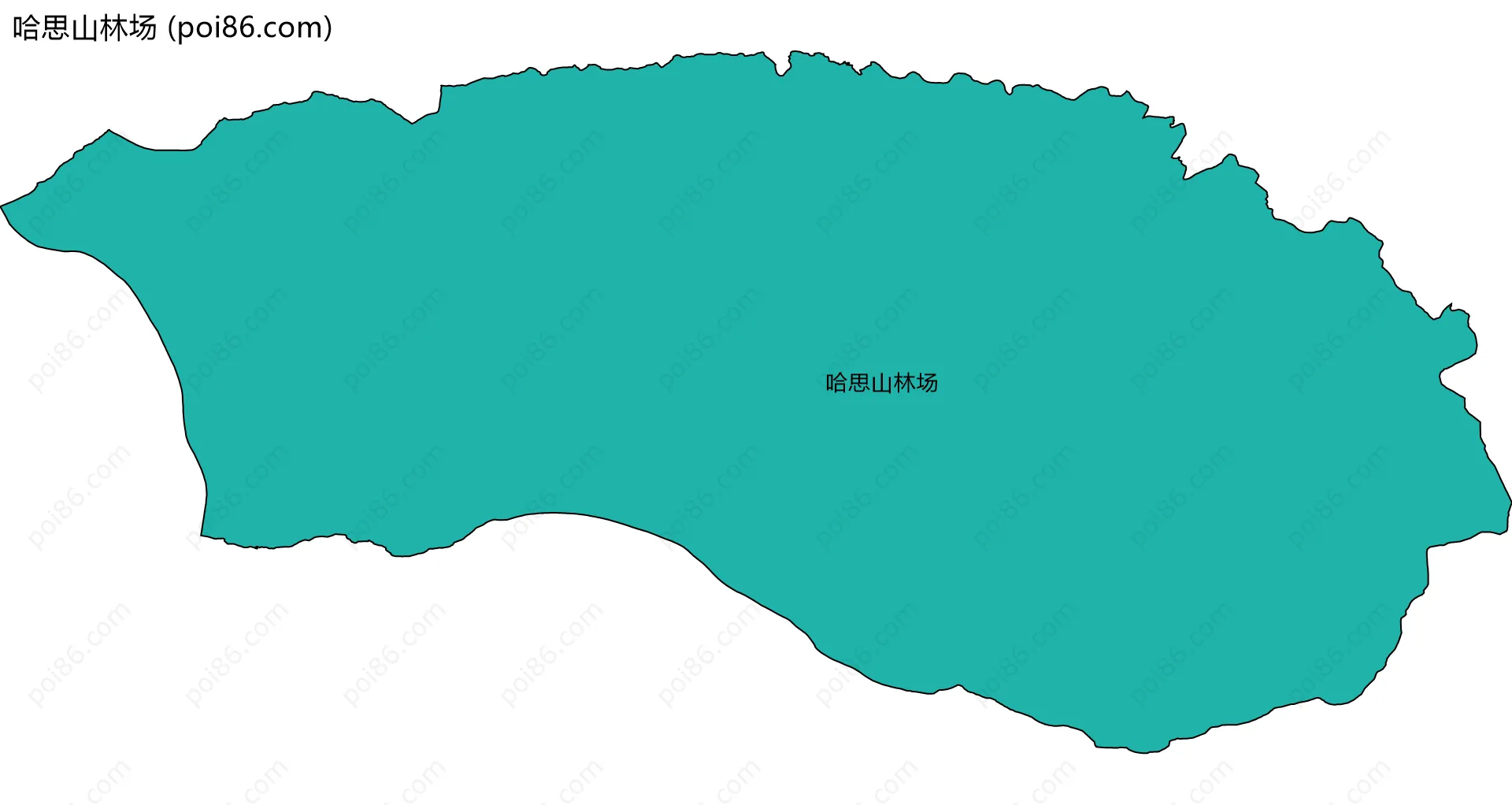 哈思山林场边界地图