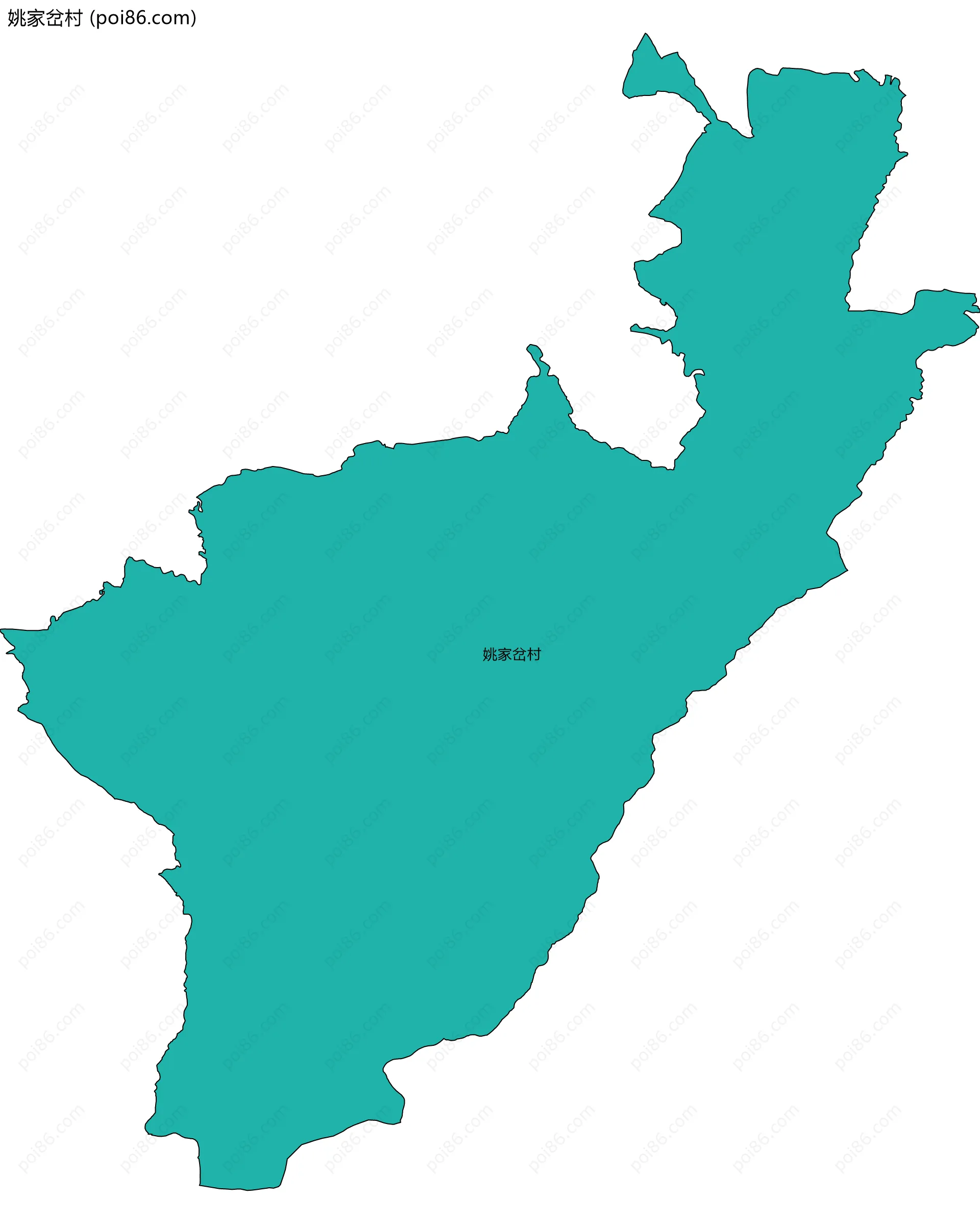 姚家岔村边界地图