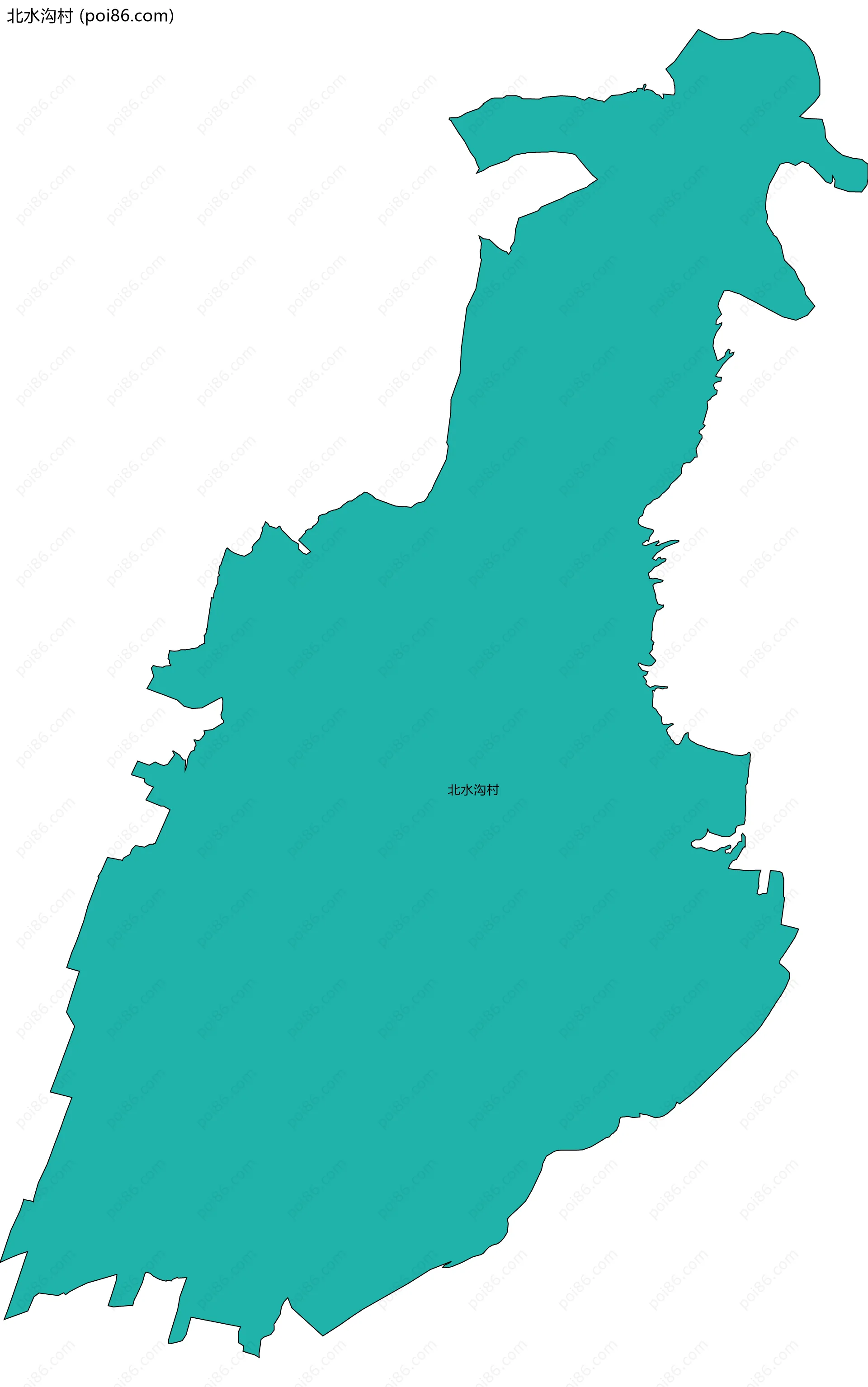 北水沟村边界地图