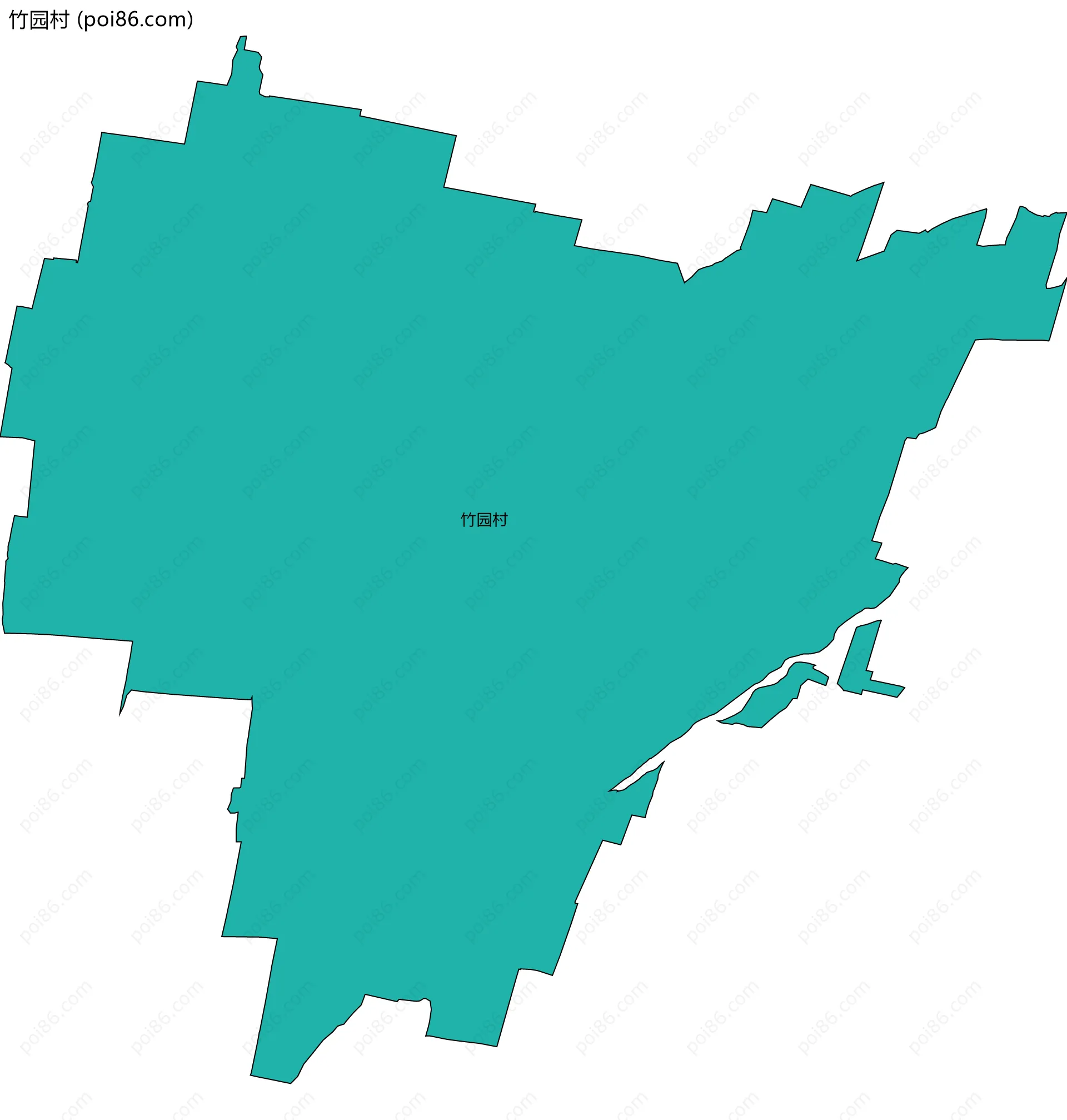 竹园村边界地图