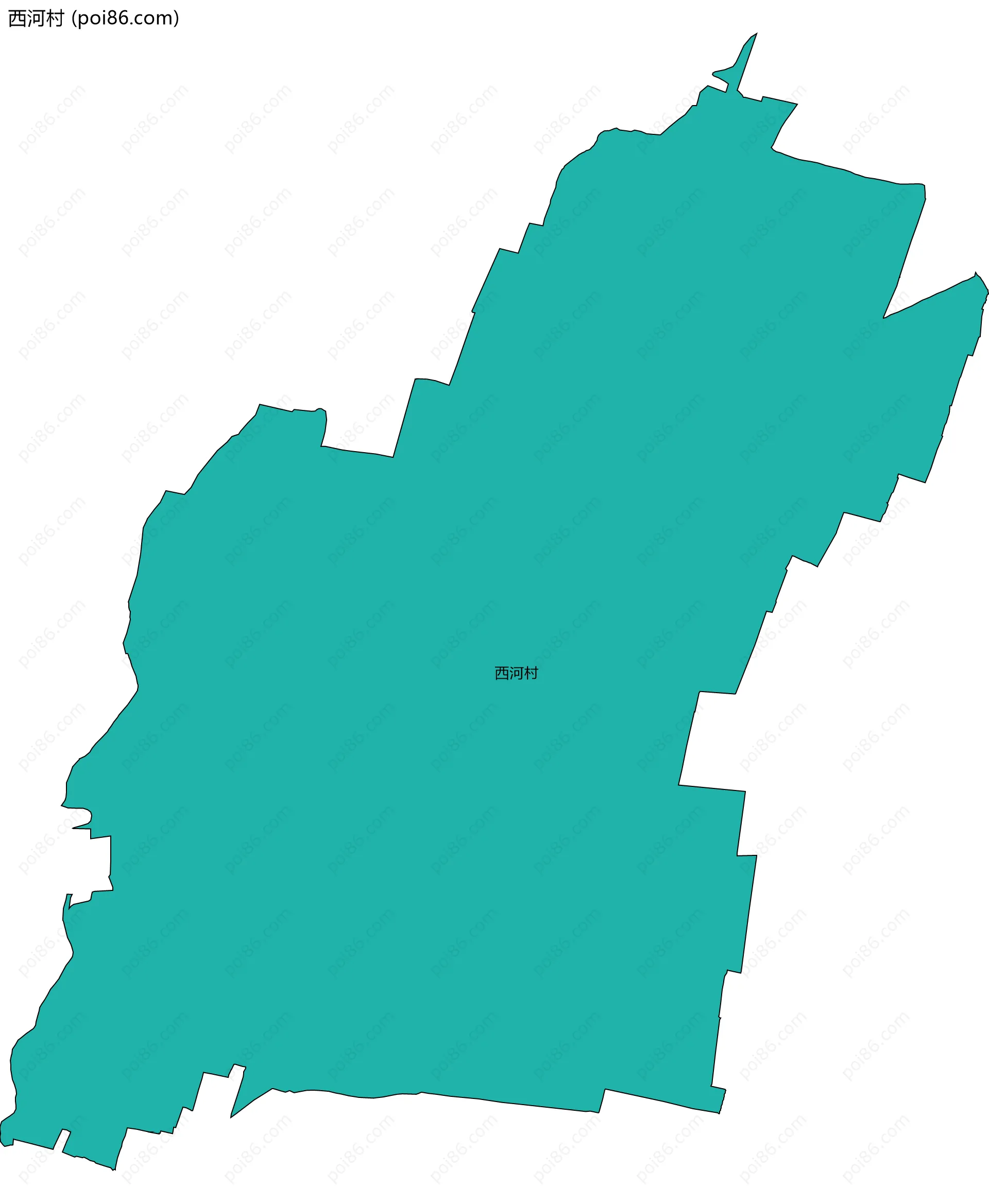 西河村边界地图
