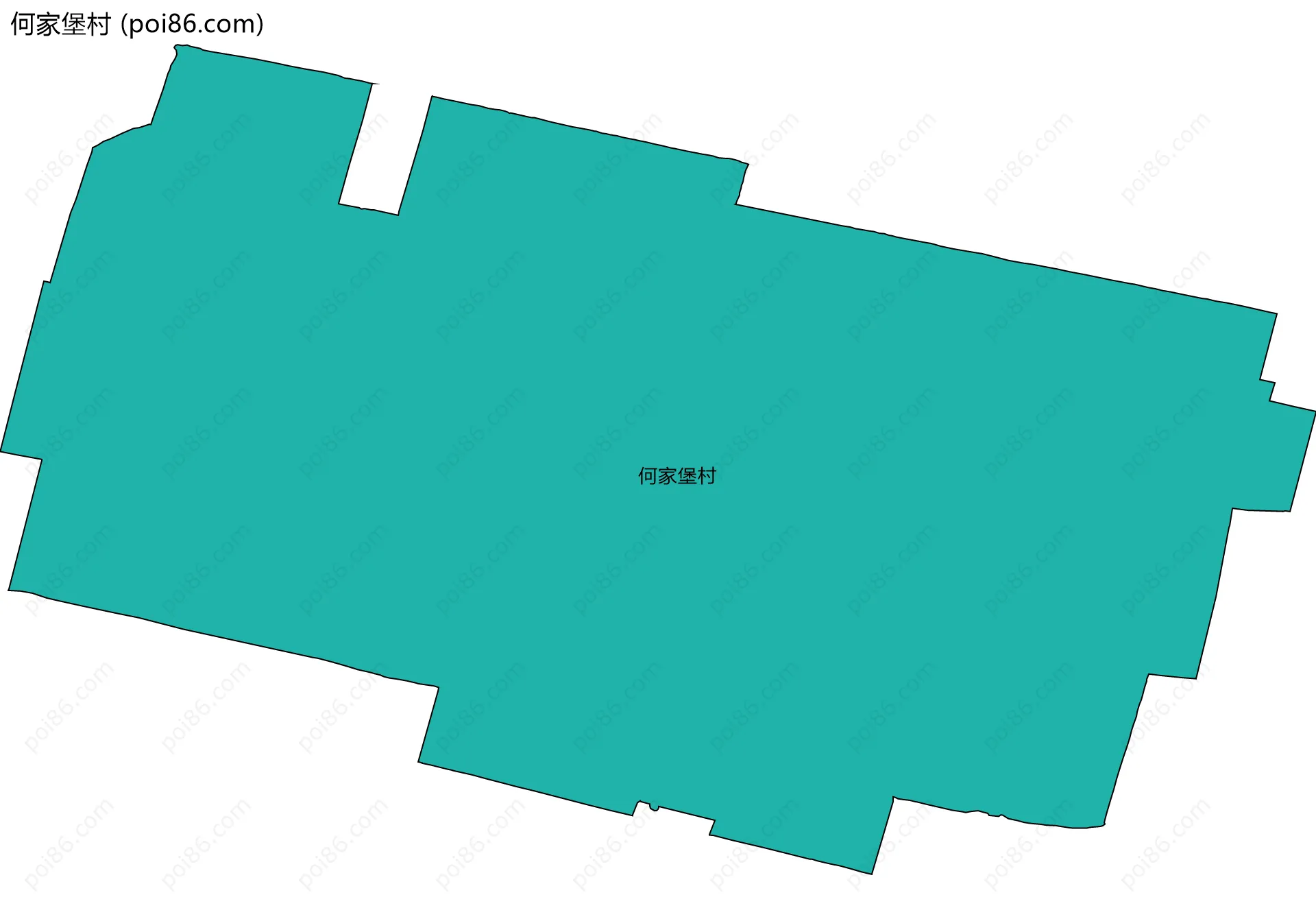 何家堡村边界地图