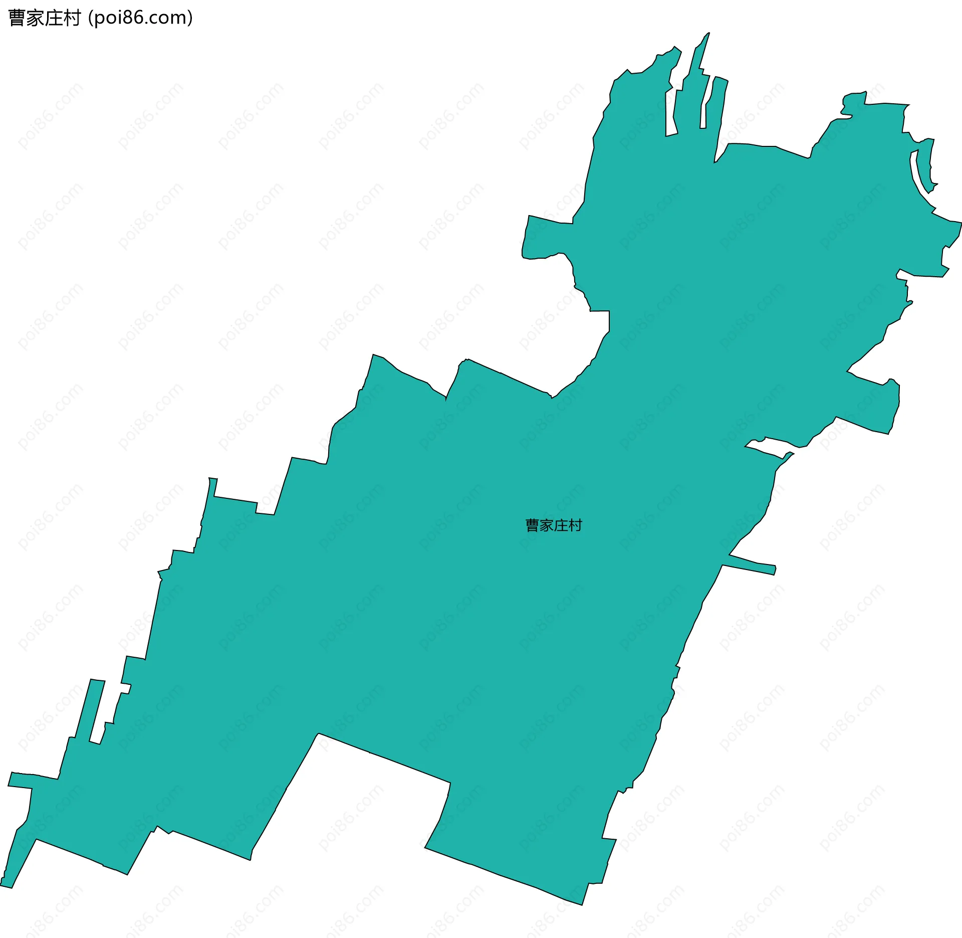 曹家庄村边界地图