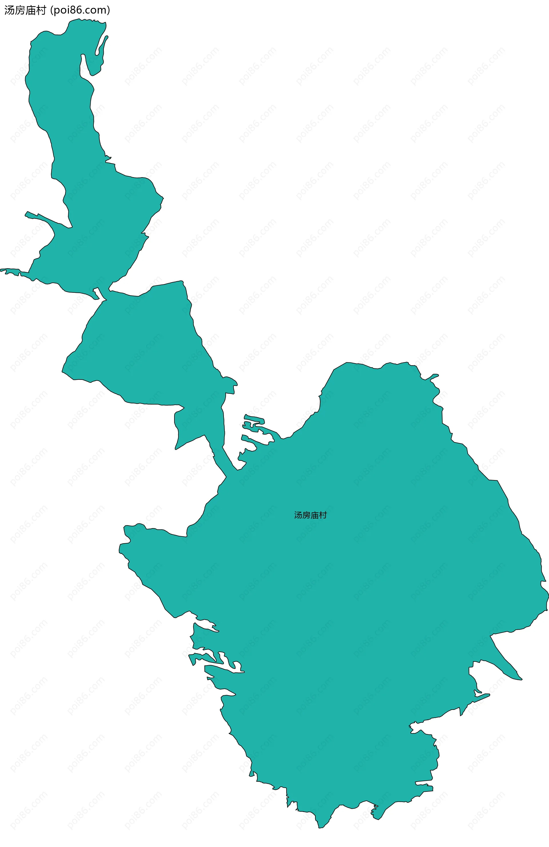 汤房庙村边界地图