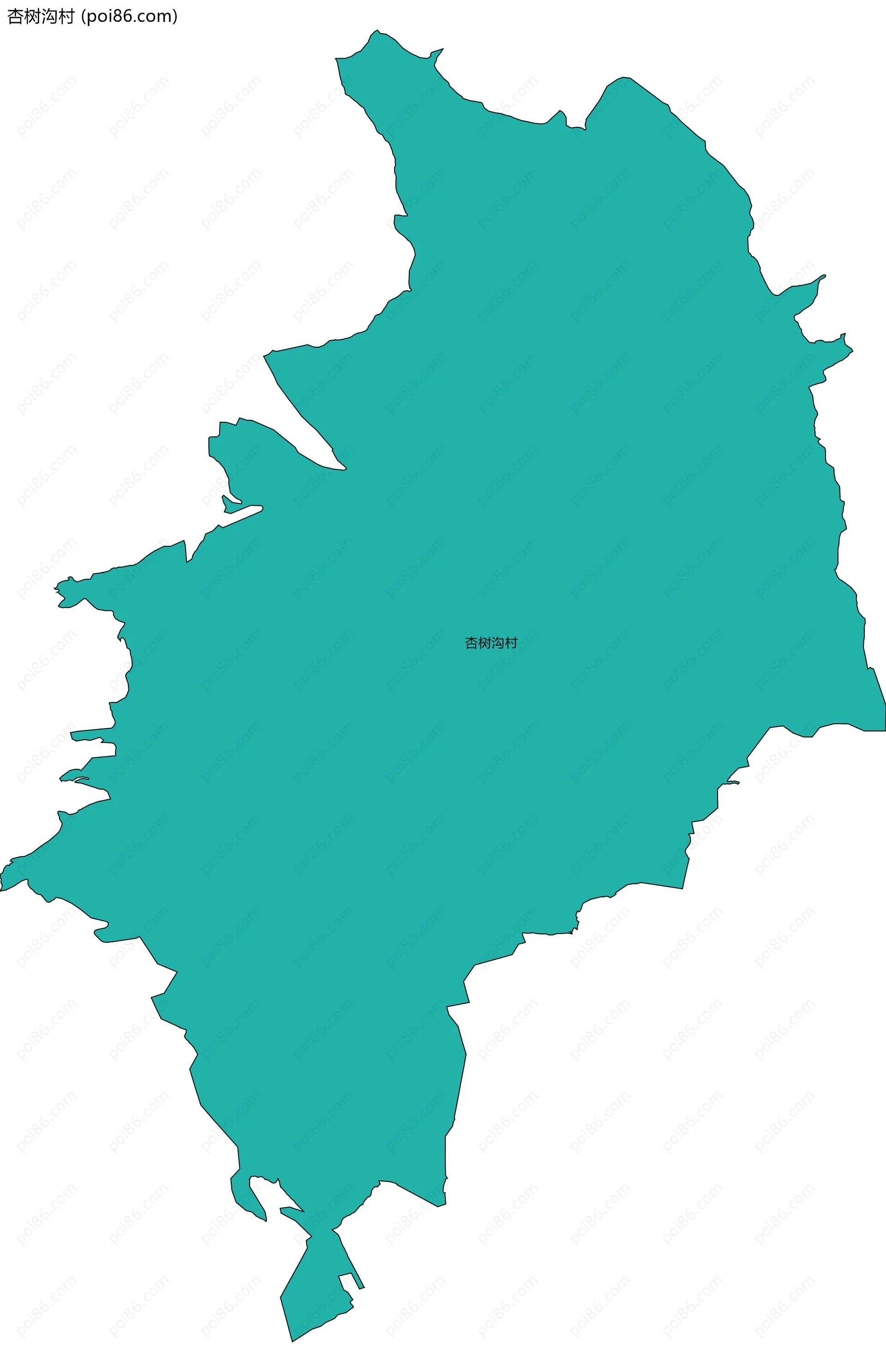 杏树沟村边界地图