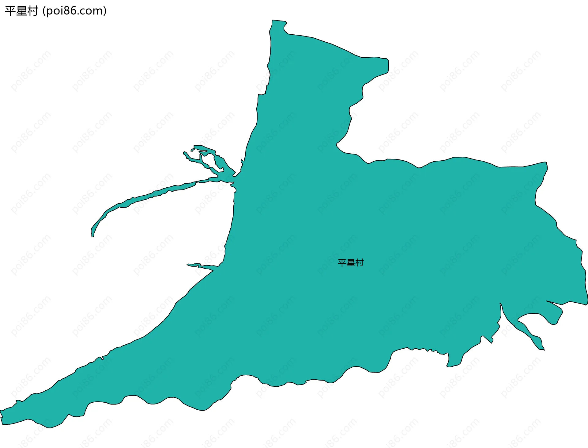 平星村边界地图