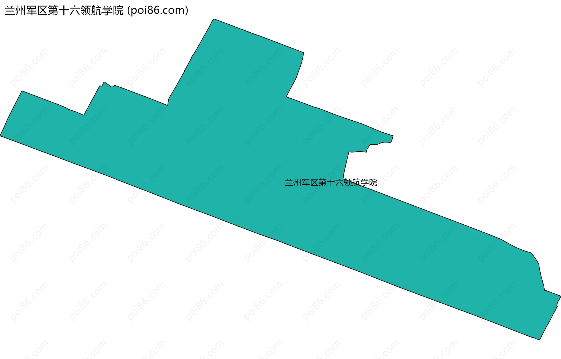 兰州军区第十六领航学院边界地图