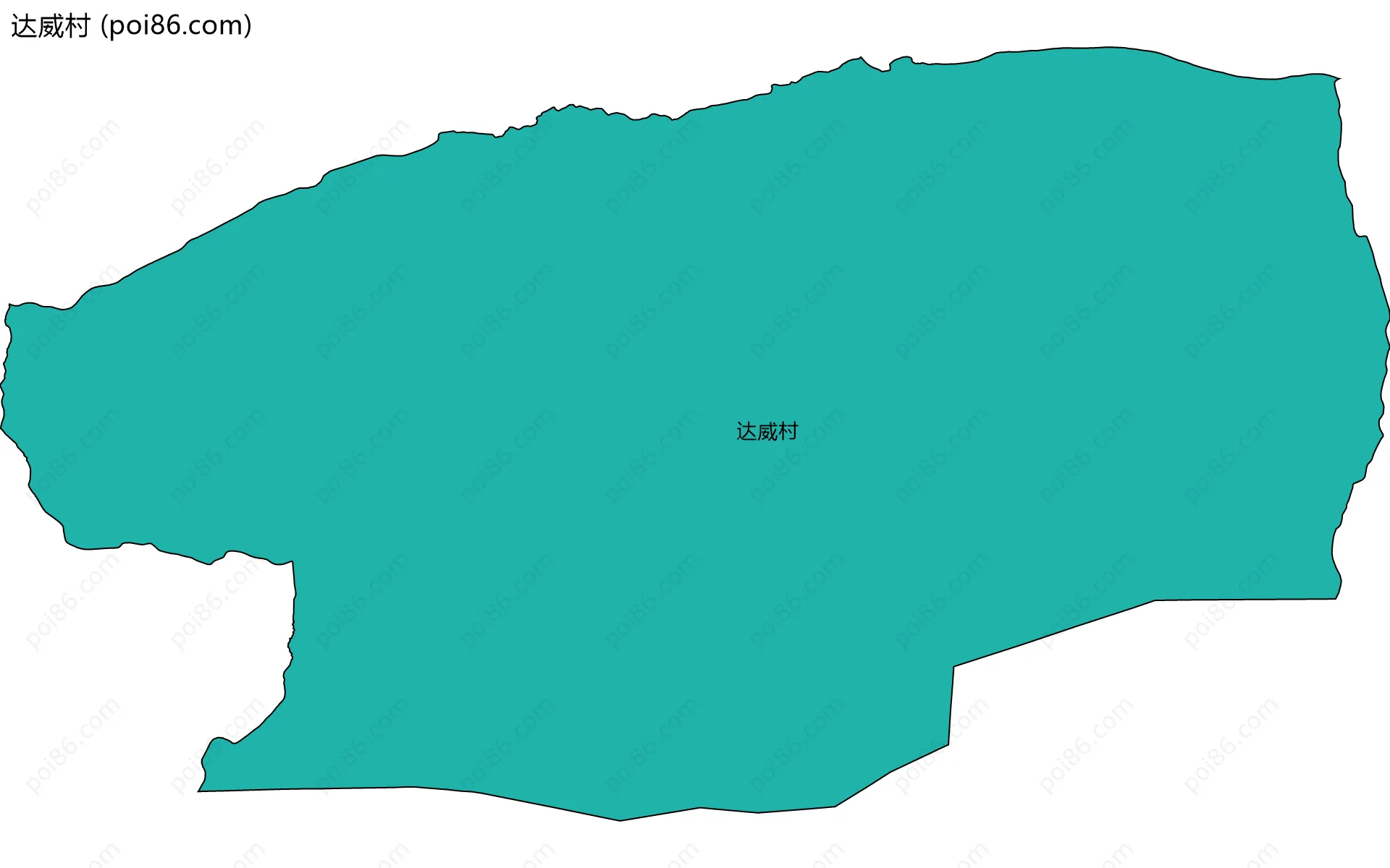 达威村边界地图