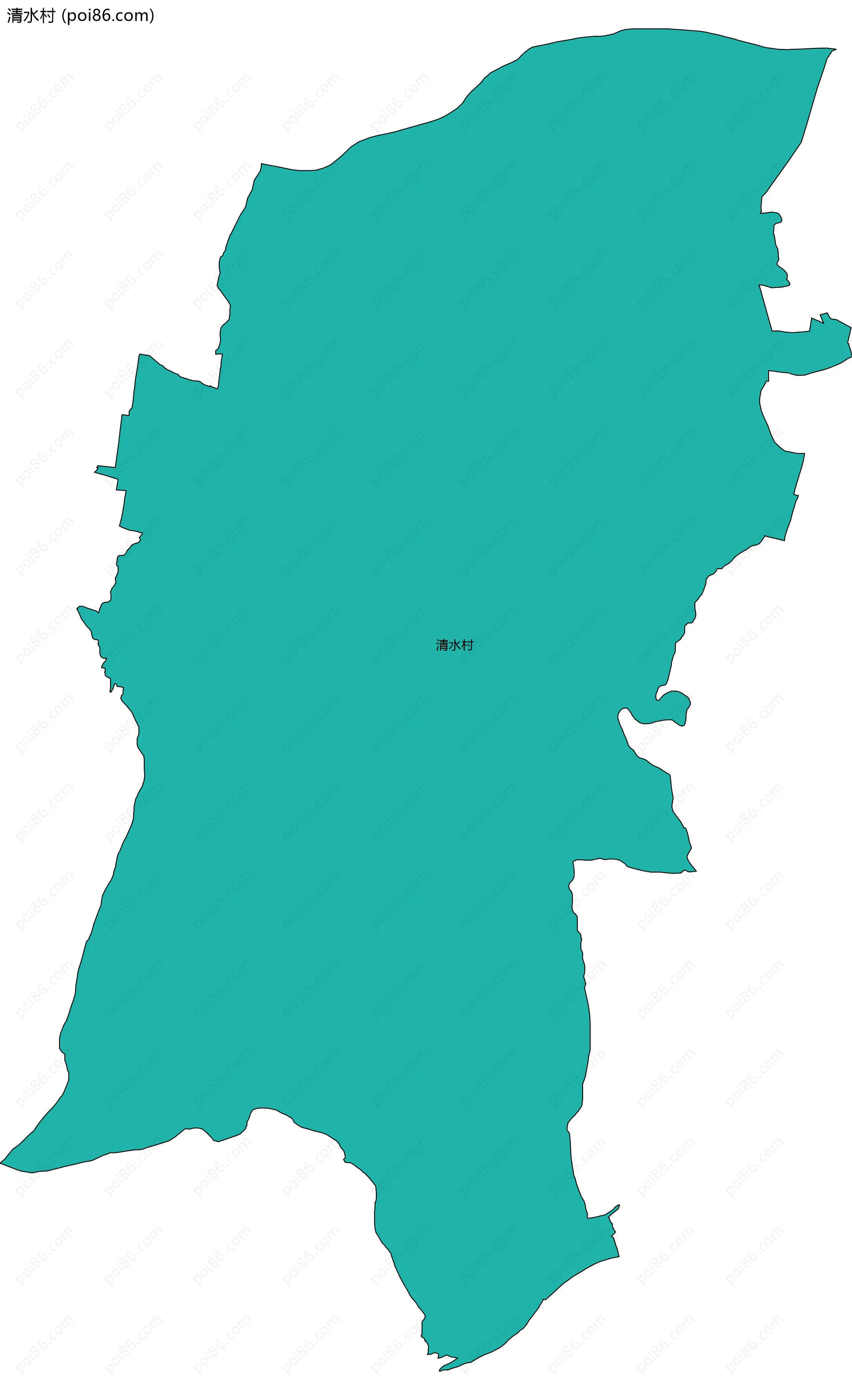 清水村边界地图