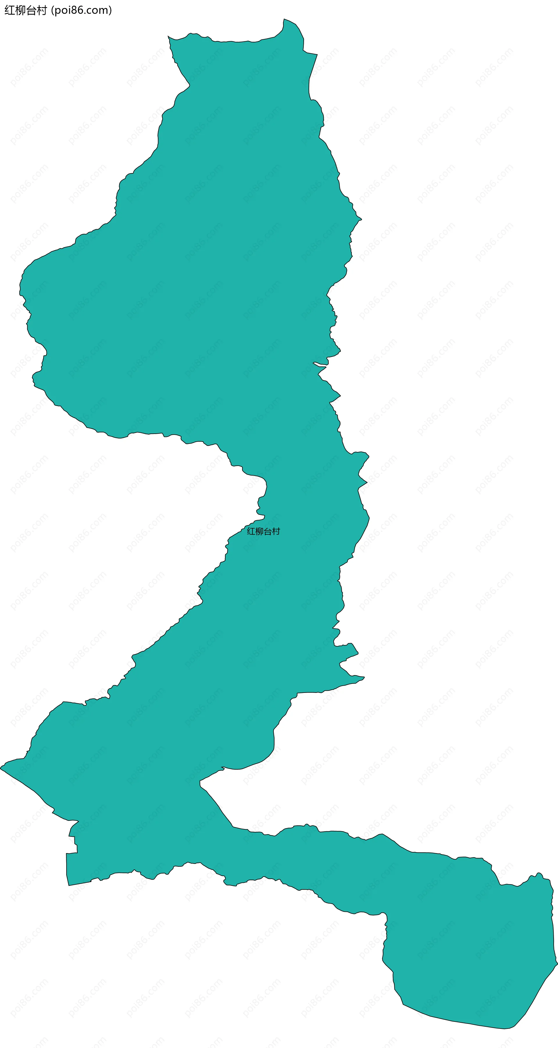 红柳台村边界地图