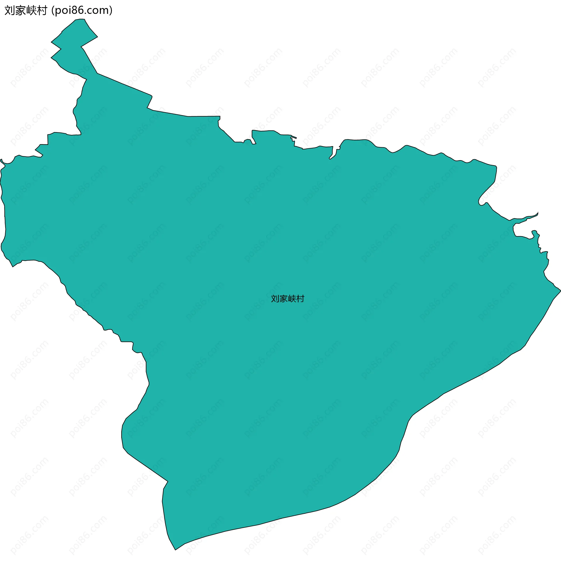 刘家峡村边界地图