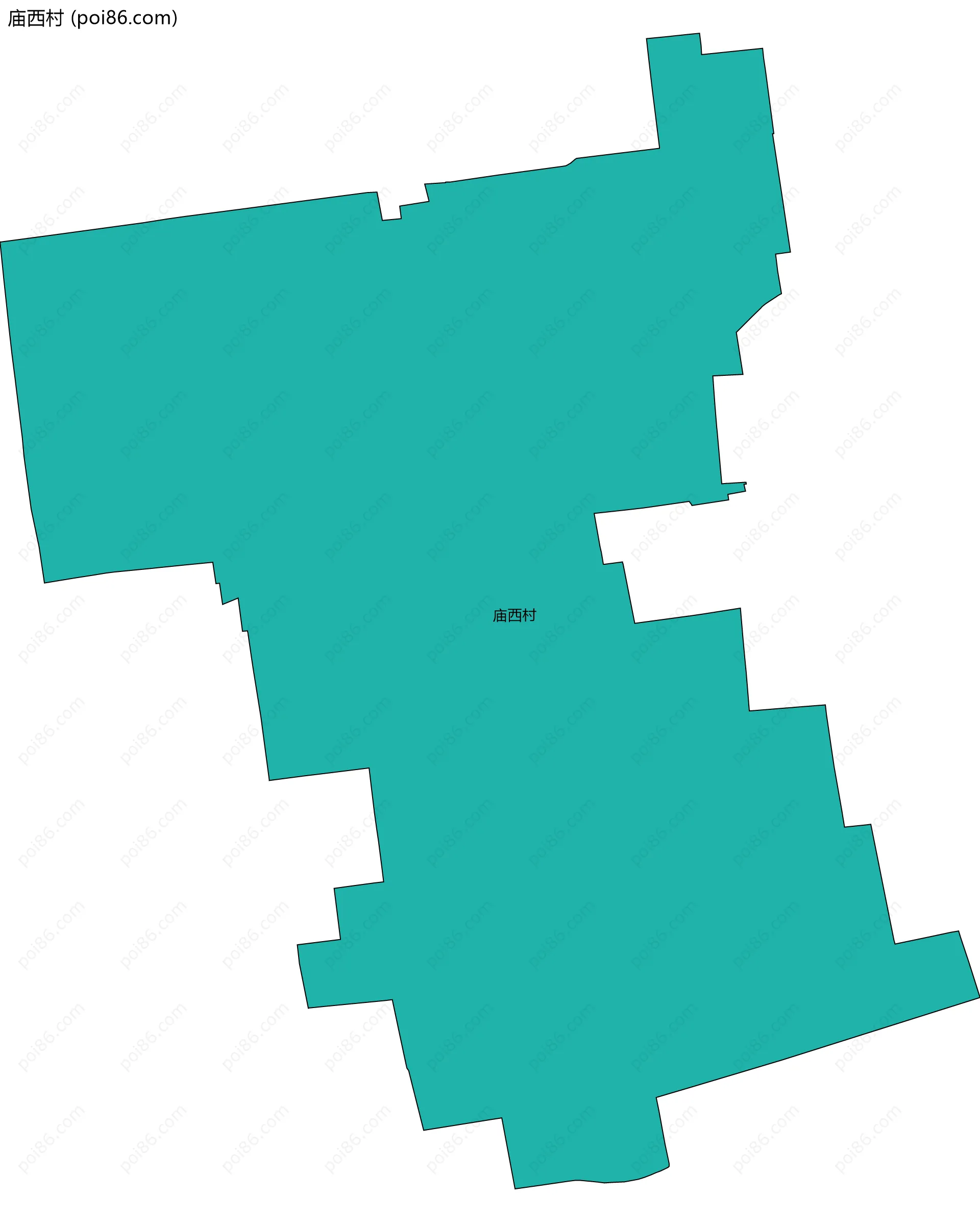 庙西村边界地图