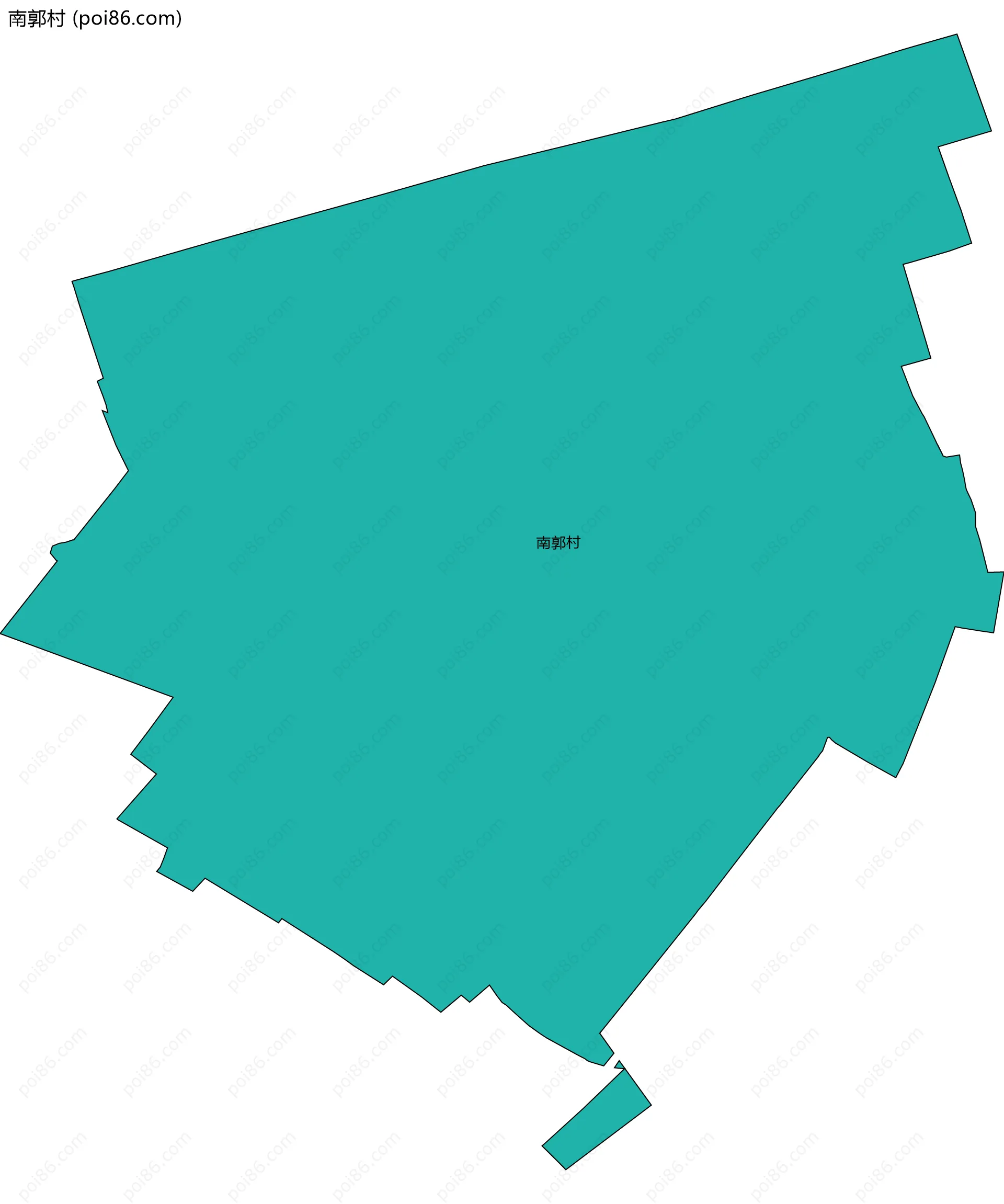 南郭村边界地图