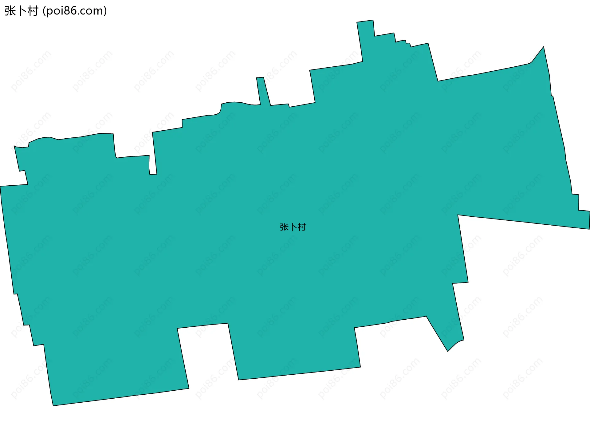 张卜村边界地图