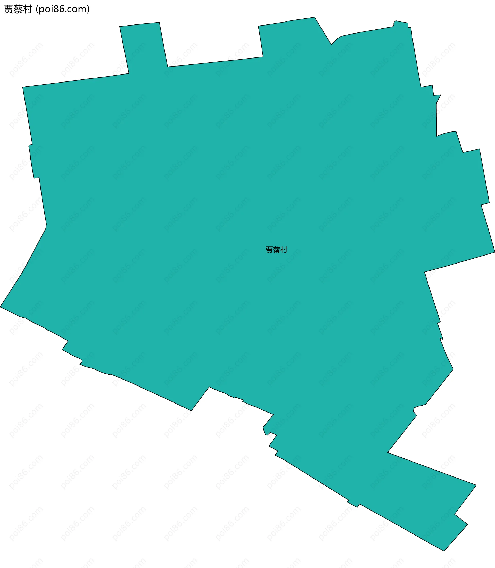 贾蔡村边界地图