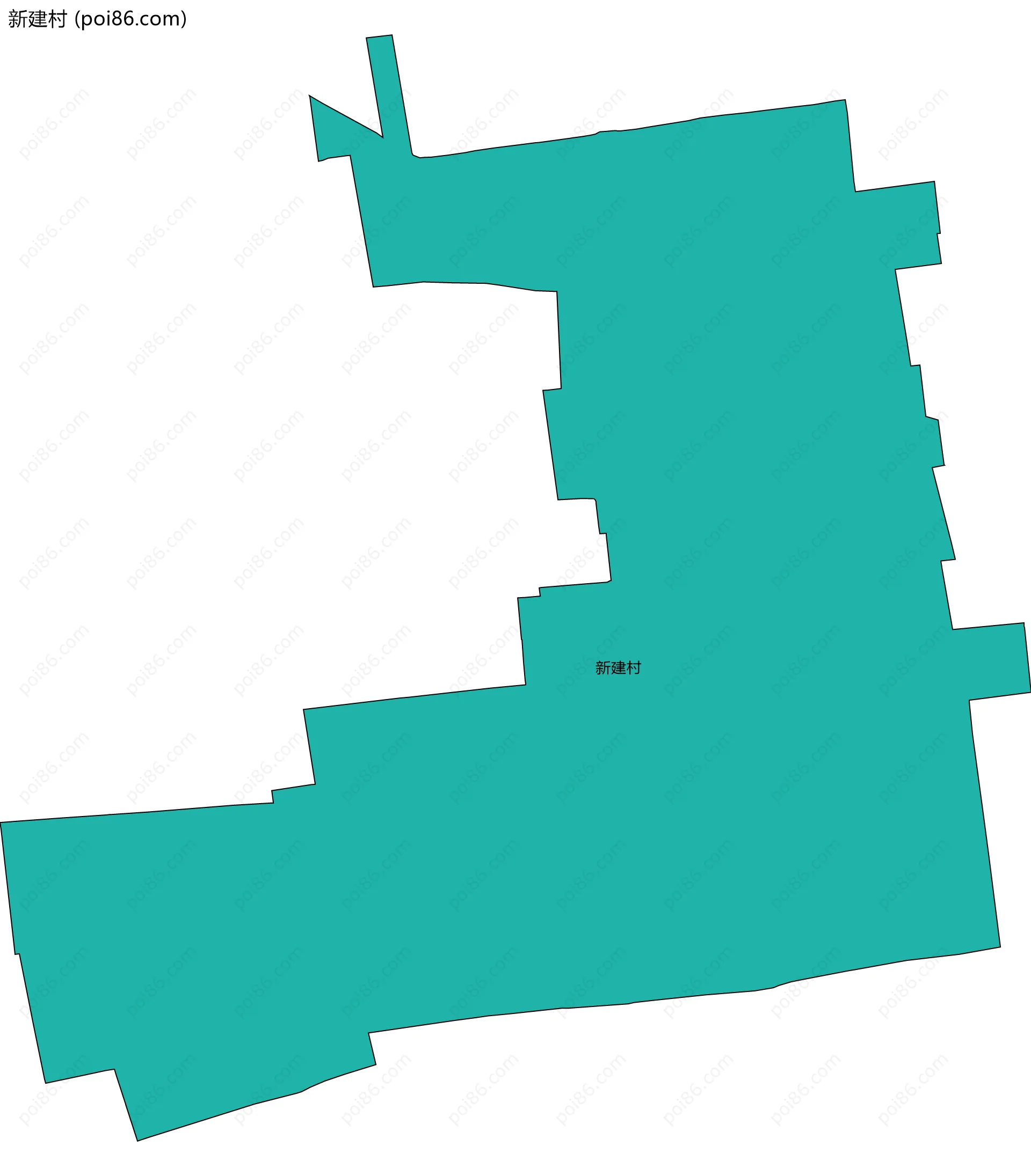 新建村边界地图