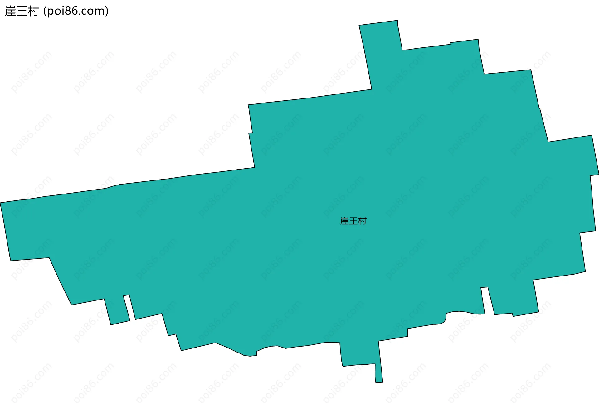 崖王村边界地图