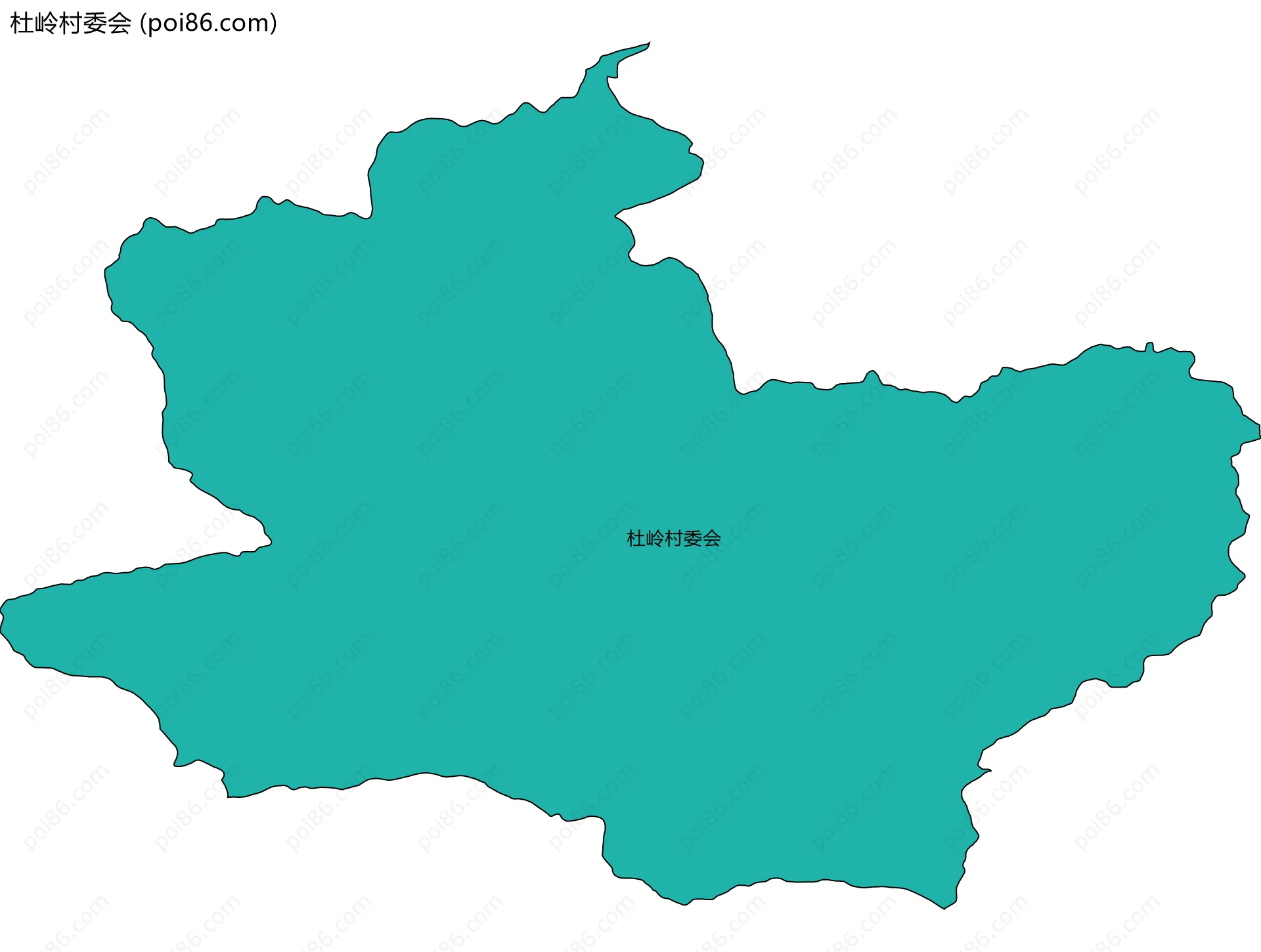 杜岭村委会边界地图