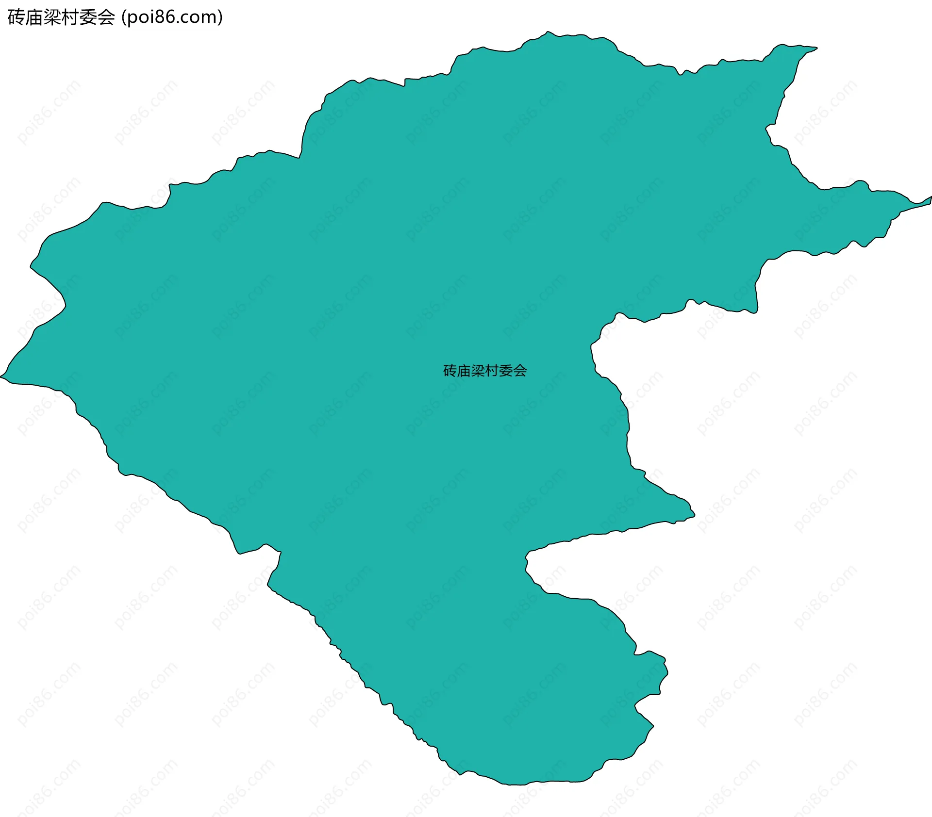 砖庙梁村委会边界地图