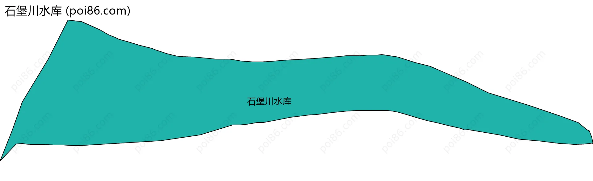 石堡川水库边界地图