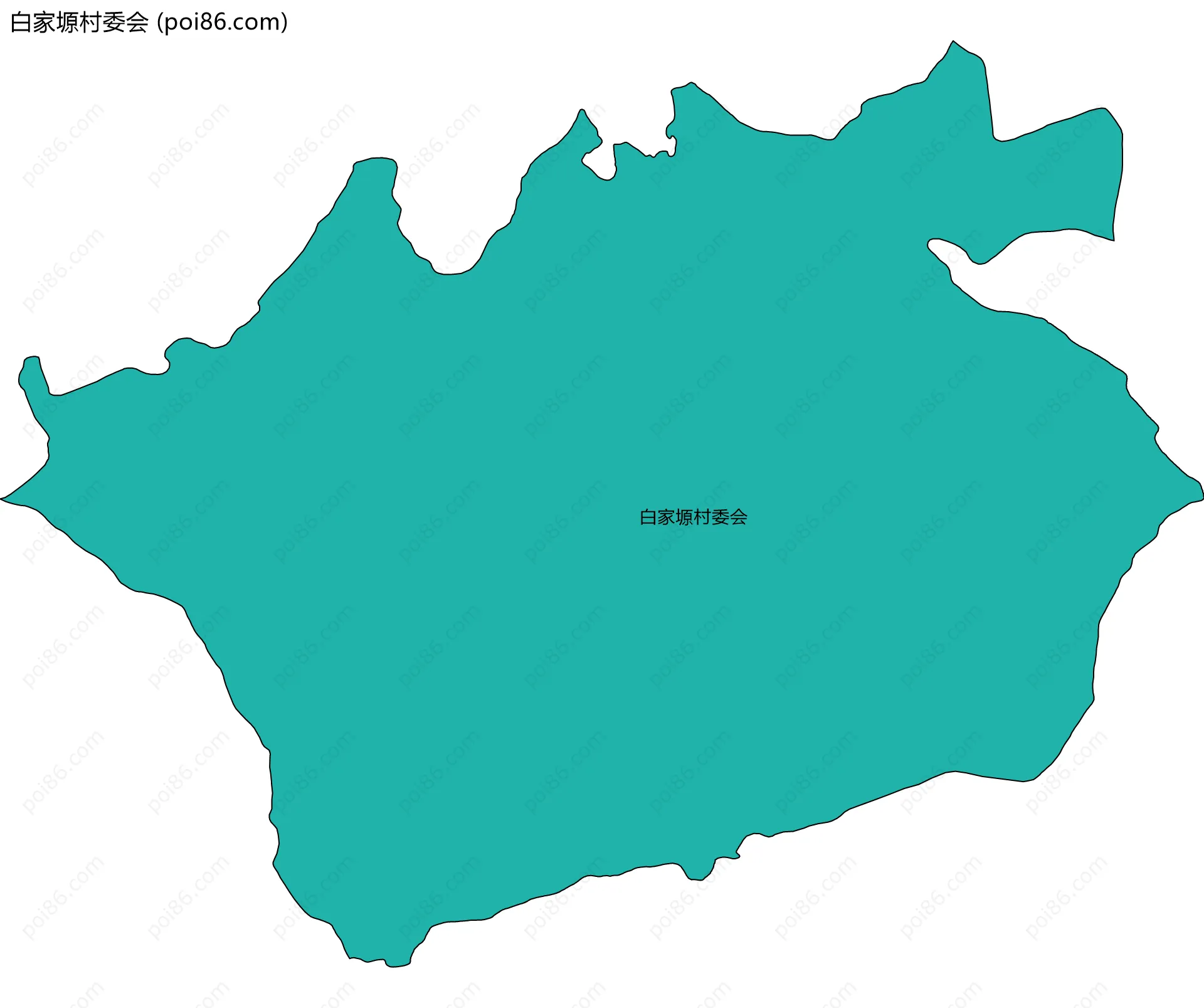 白家塬村委会边界地图